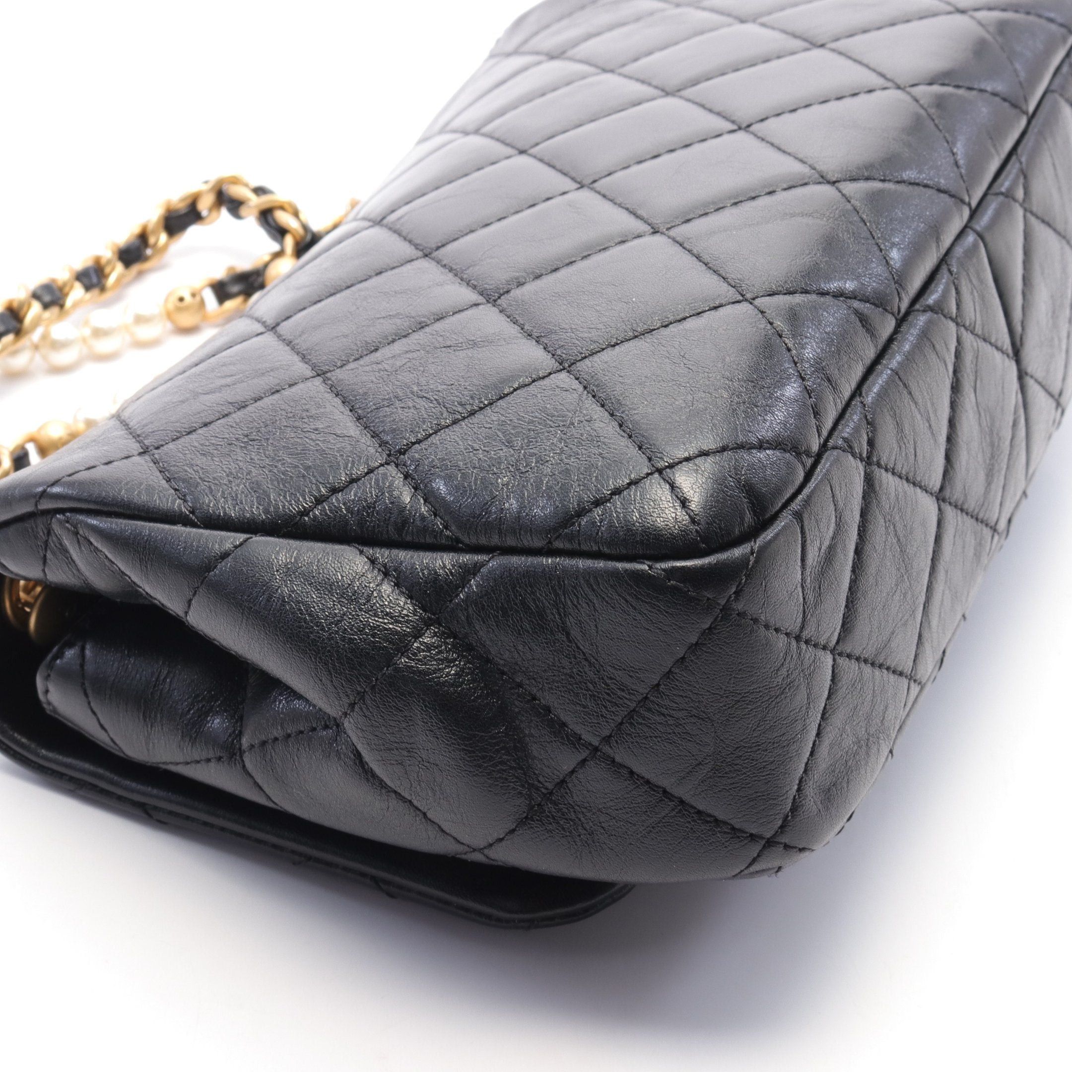 Chanel Chanel Matelasse Chain Shoulder Bag Leather Black Gold Hardware Size ONE SIZE - 8 Thumbnail