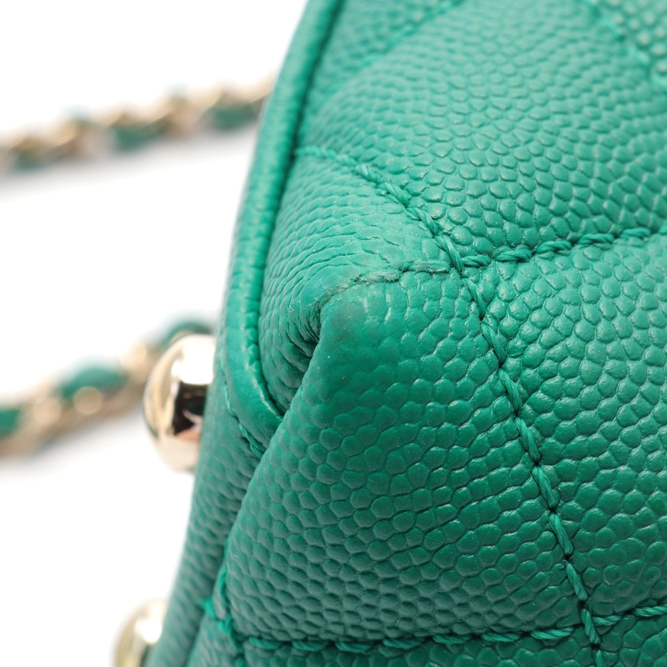 Chanel Chanel Coco Handle Xxs Top Handbag Caviar Skin Green Gold Hardware Size ONE SIZE - 6 Thumbnail