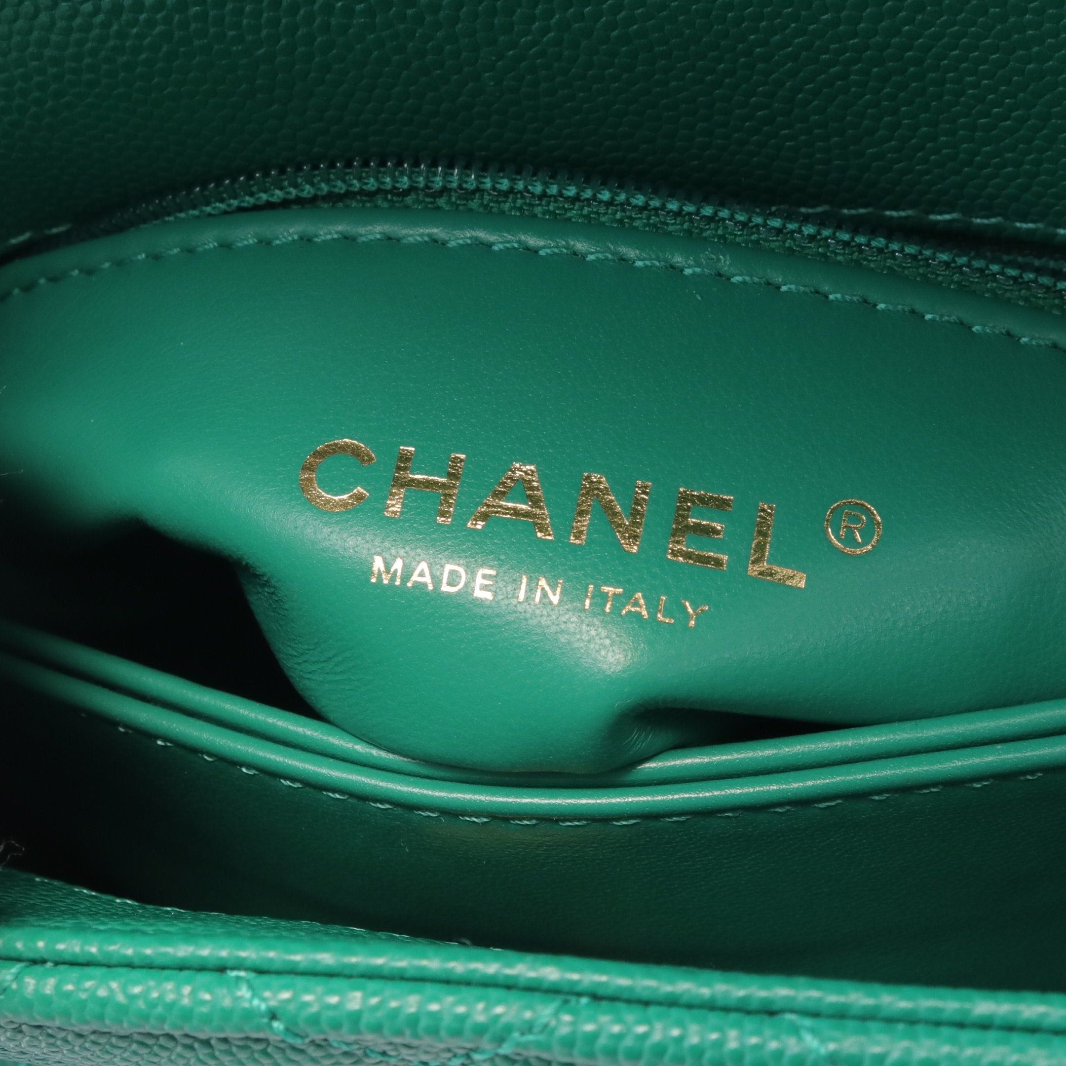 Chanel Chanel Coco Handle Xxs Top Handbag Caviar Skin Green Gold Hardware Size ONE SIZE - 4 Thumbnail