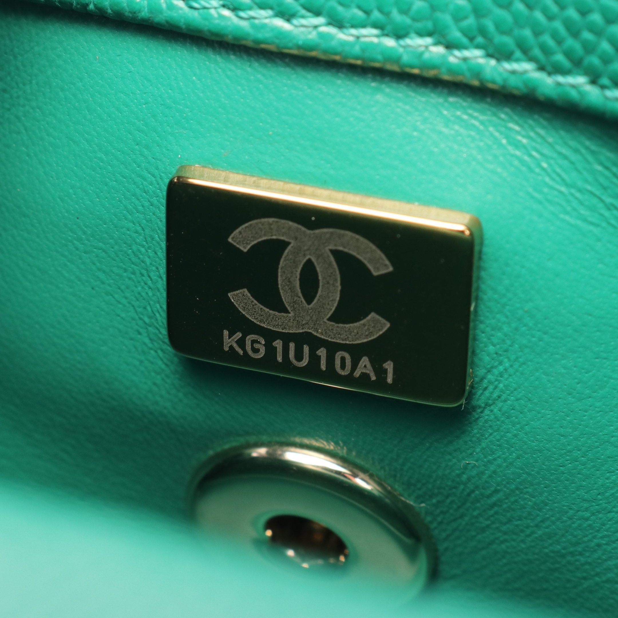 Chanel Chanel Coco Handle Xxs Top Handbag Caviar Skin Green Gold Hardware Size ONE SIZE - 5 Thumbnail