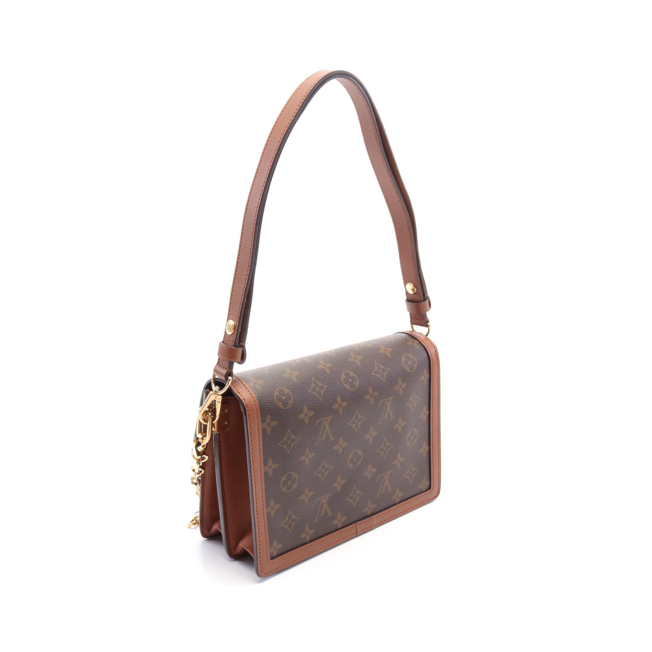 Louis Vuitton Louis Vuitton Dauphine Mm Monogram Reverse Chain Shoulder Bag Leather Brown Beige Light Size ONE SIZE - 2 Thumbnail