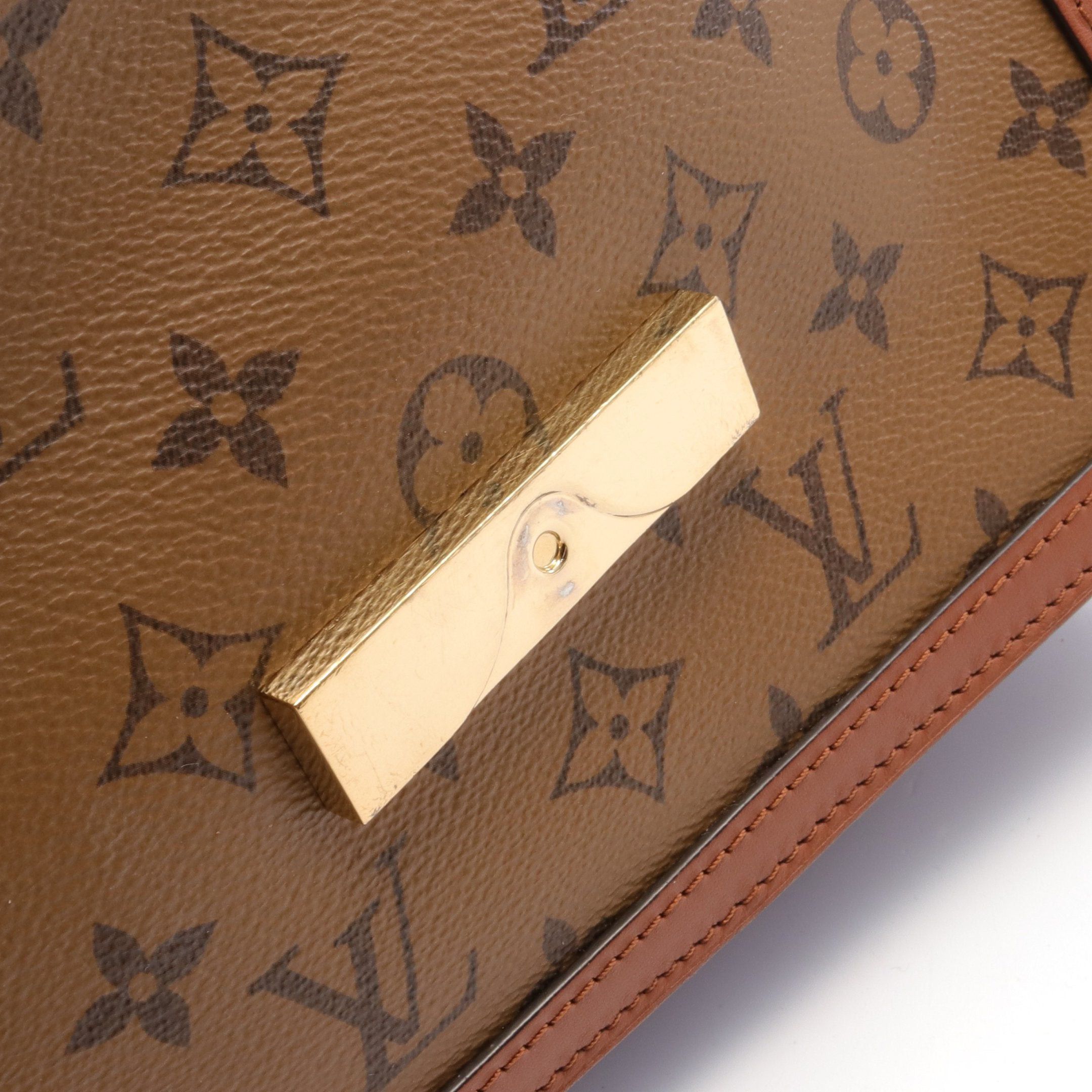 Louis Vuitton Louis Vuitton Dauphine Mm Monogram Reverse Chain Shoulder Bag Leather Brown Beige Light Size ONE SIZE - 6 Thumbnail