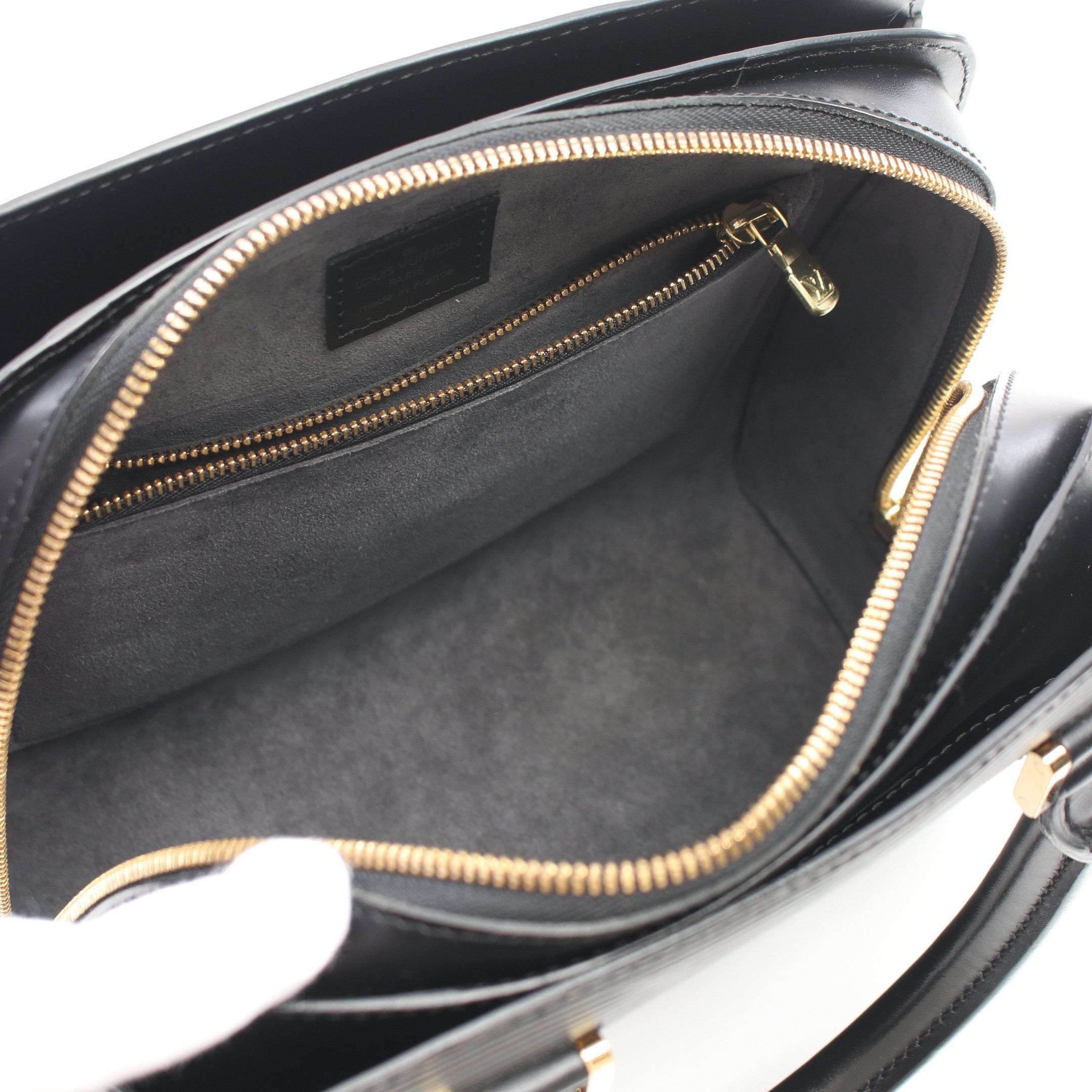 Louis Vuitton Louis Vuitton Pont Neuf Epi Noir Handbag Leather Black Size ONE SIZE - 3 Thumbnail