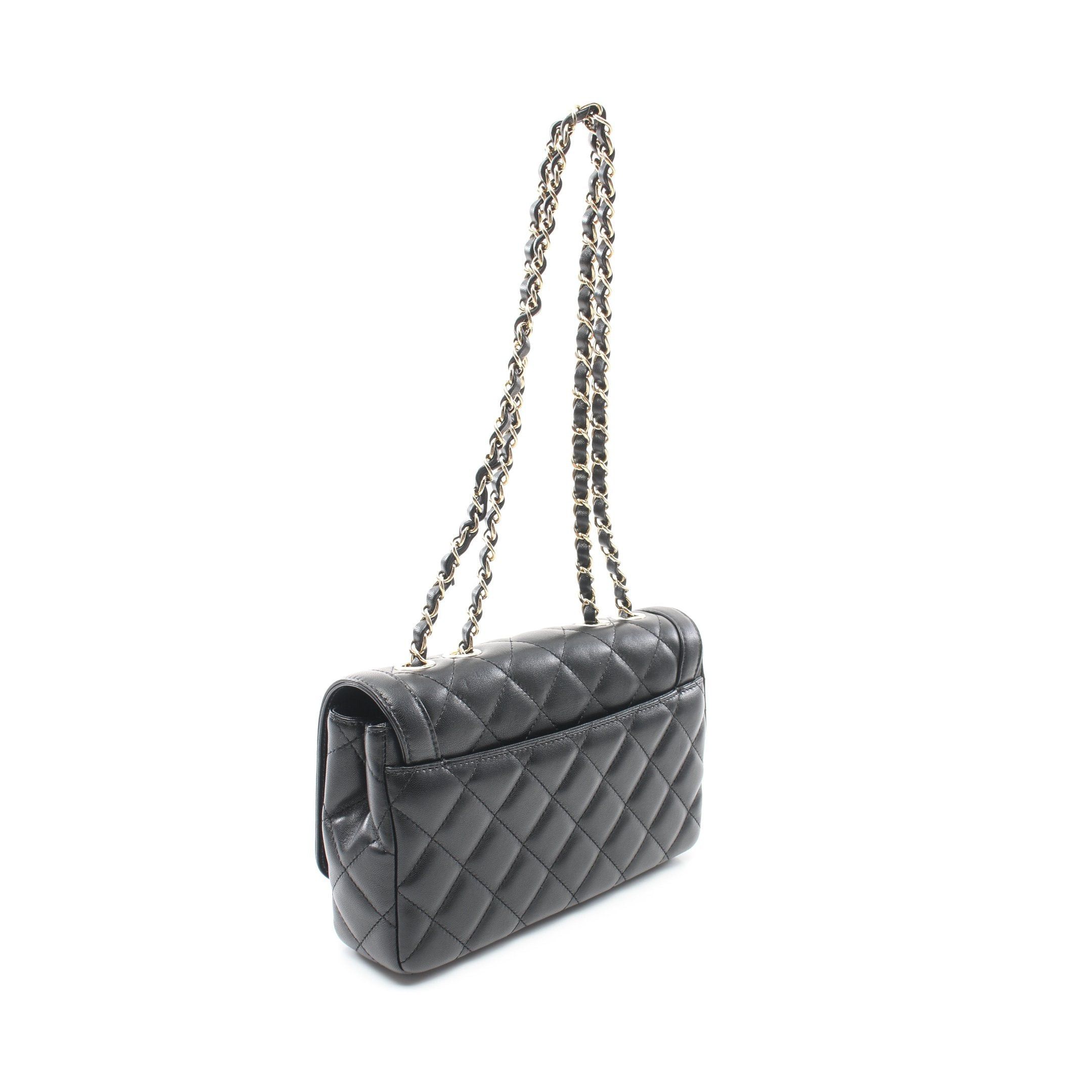 Chanel Chanel Matelasse Chain Shoulder Bag Lambskin Black Gold Hardware Size ONE SIZE - 2 Thumbnail