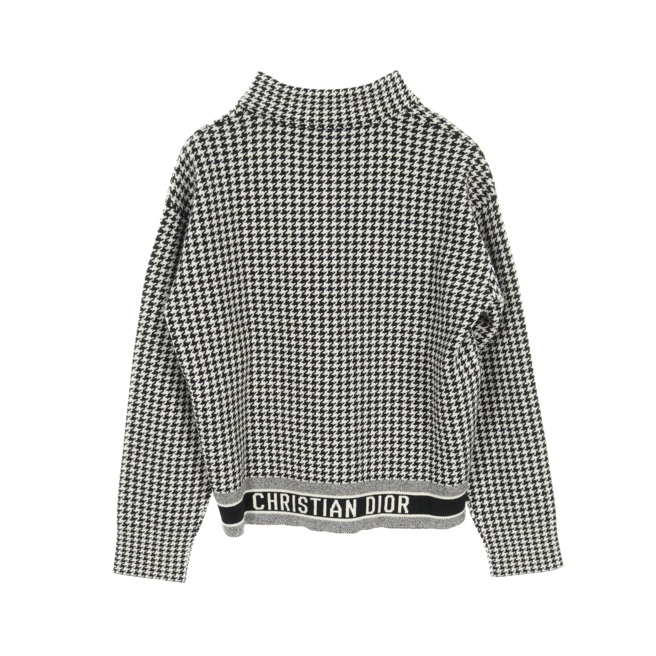 Dior Dior Jacket Houndstooth Cashmere Black White Zip Up Size ONE SIZE - 2 Thumbnail