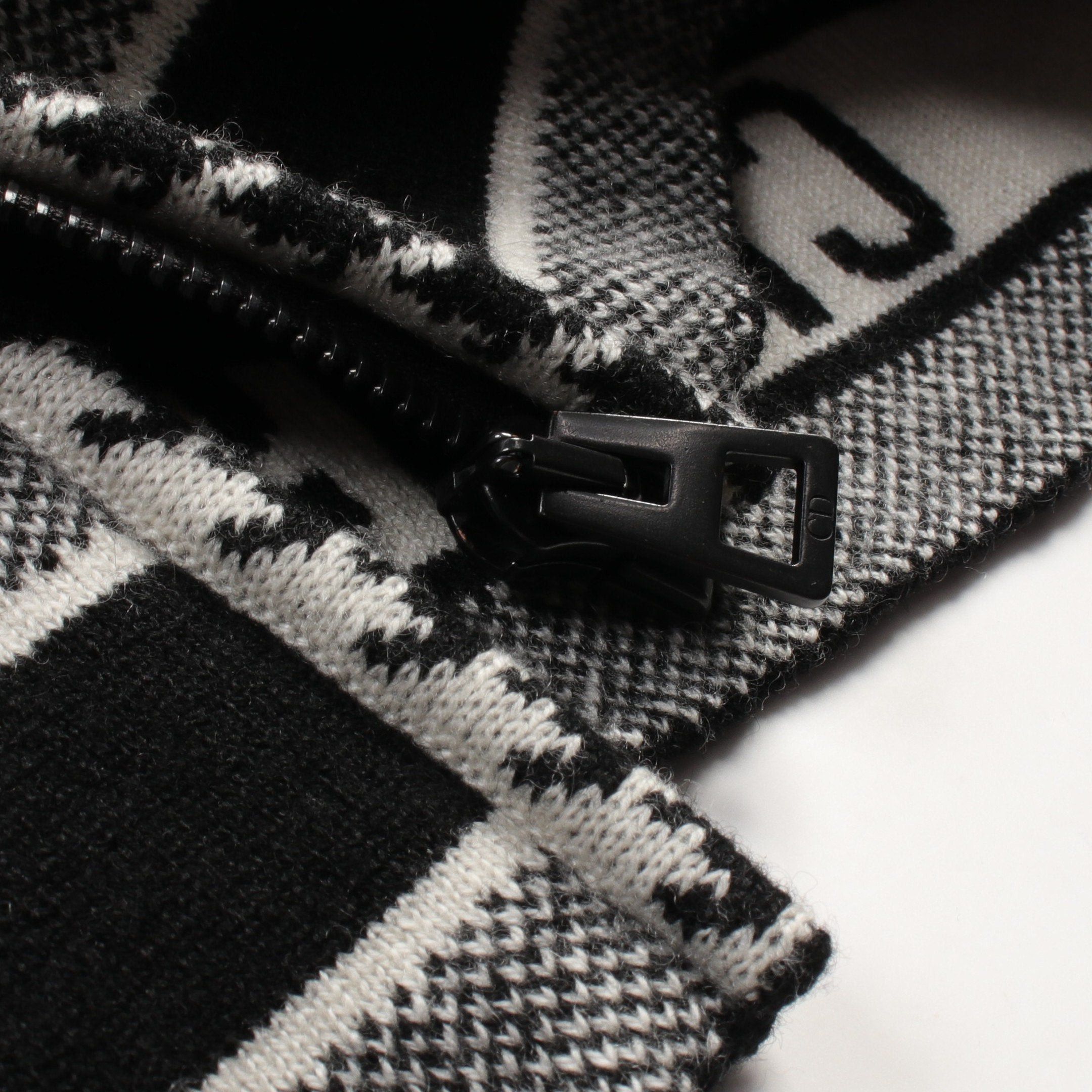 Dior Dior Jacket Houndstooth Cashmere Black White Zip Up Size ONE SIZE - 6 Thumbnail