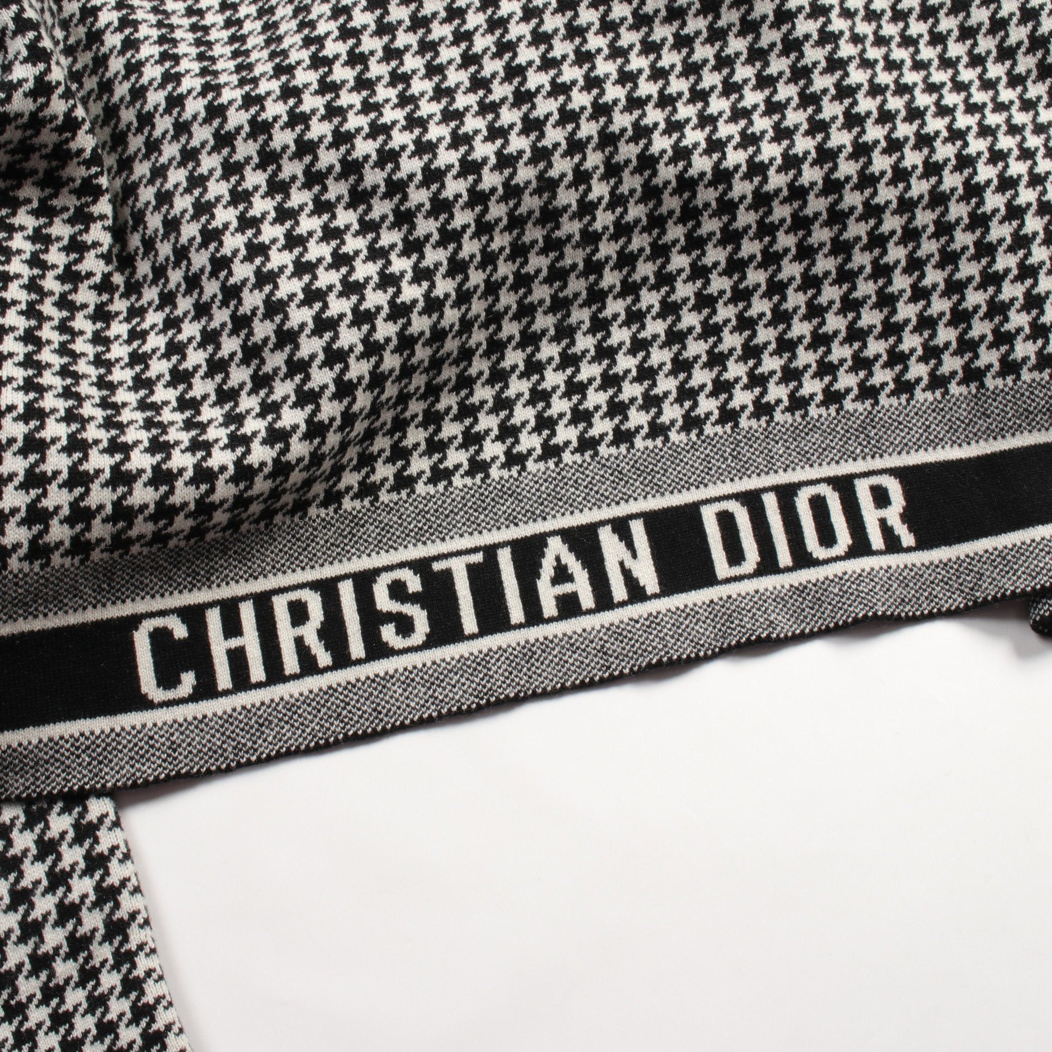 Dior Dior Jacket Houndstooth Cashmere Black White Zip Up Size ONE SIZE - 8 Thumbnail