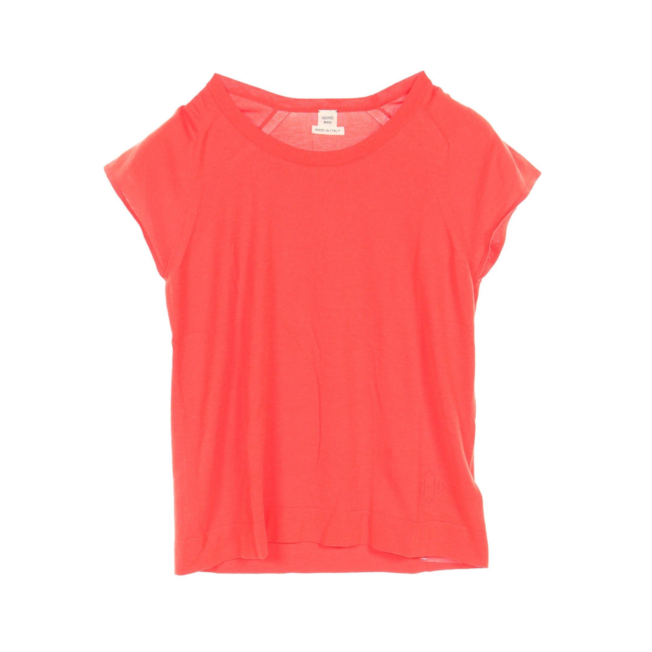 Hermes Hermes Cardigan Ensemble H Logo Cotton Silk Orange Red Size ONE SIZE - 3 Thumbnail