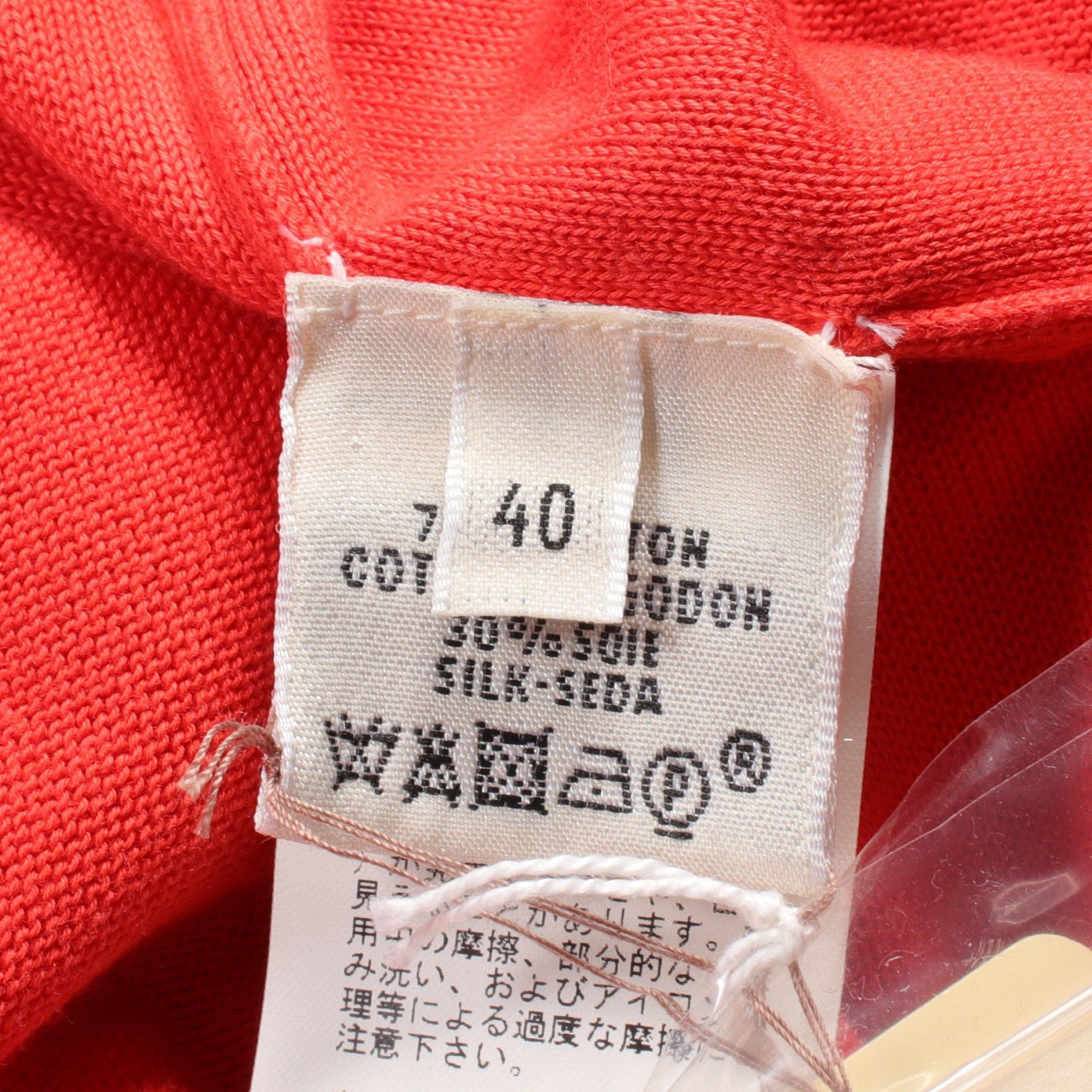 Hermes Hermes Cardigan Ensemble H Logo Cotton Silk Orange Red Size ONE SIZE - 7 Thumbnail