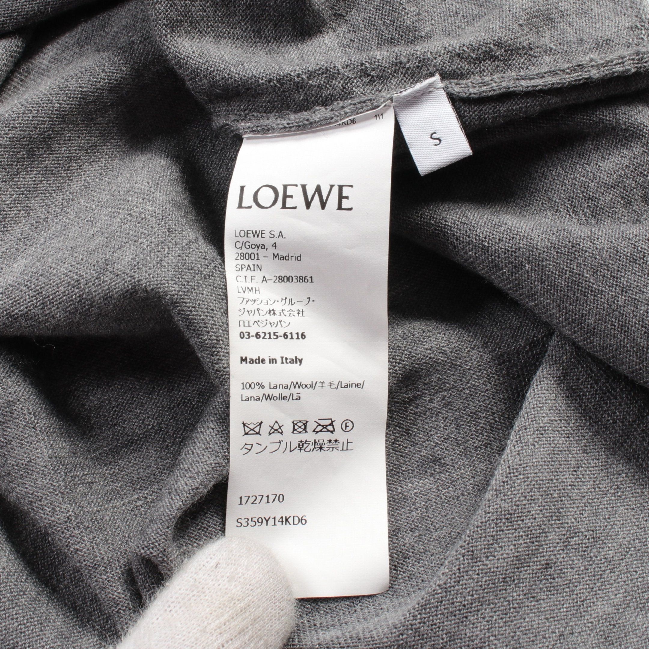 Loewe Loewe Knit Wool Gray Size ONE SIZE - 4 Thumbnail