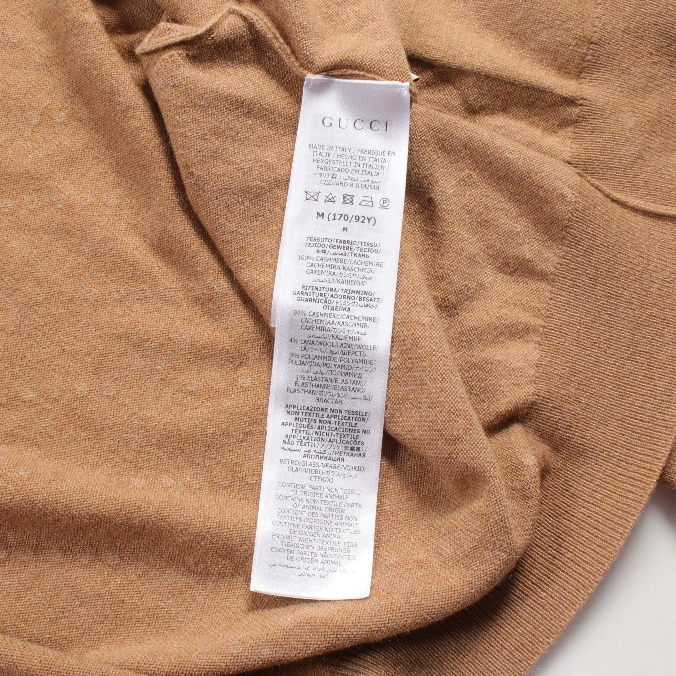 Gucci Gucci Interlocking G Cardigan Ensemble Rhinestone Cashmere Brown Size ONE SIZE - 5 Thumbnail