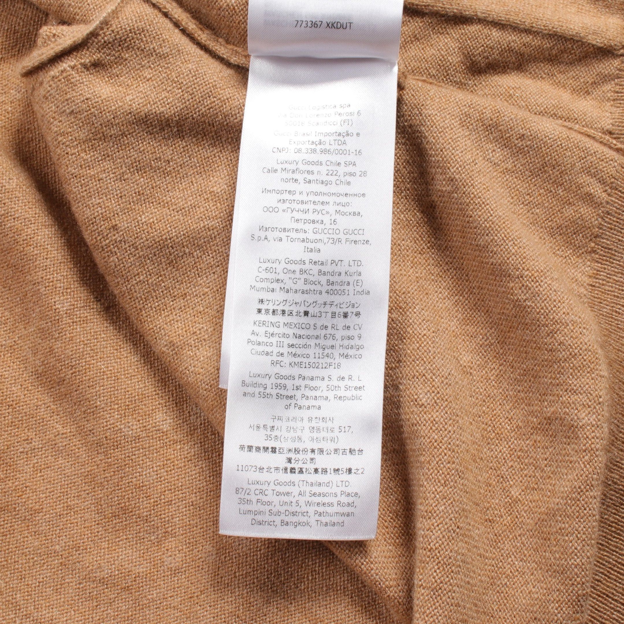 Gucci Gucci Interlocking G Cardigan Ensemble Rhinestone Cashmere Brown Size ONE SIZE - 7 Thumbnail