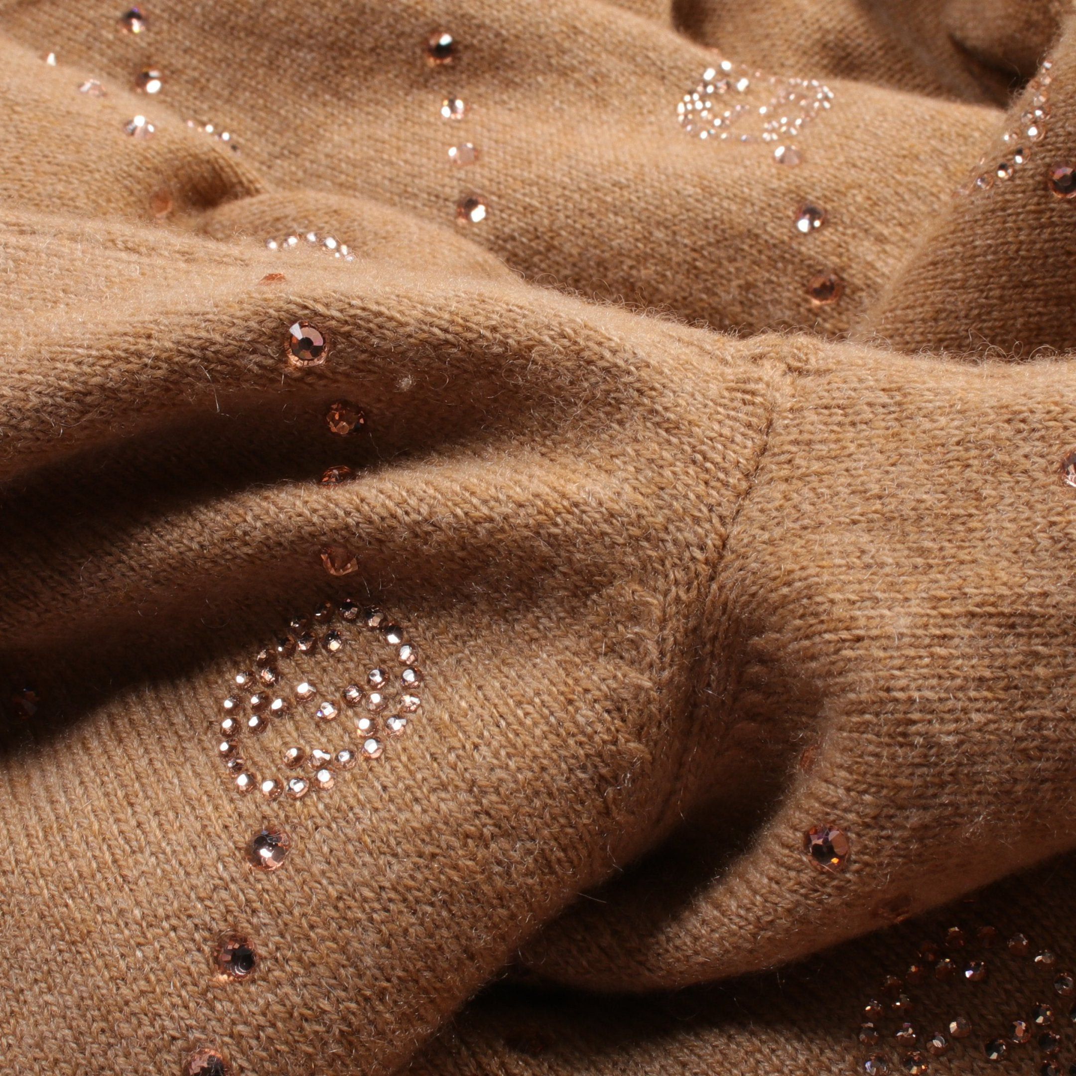 Gucci Gucci Interlocking G Cardigan Ensemble Rhinestone Cashmere Brown Size ONE SIZE - 8 Thumbnail