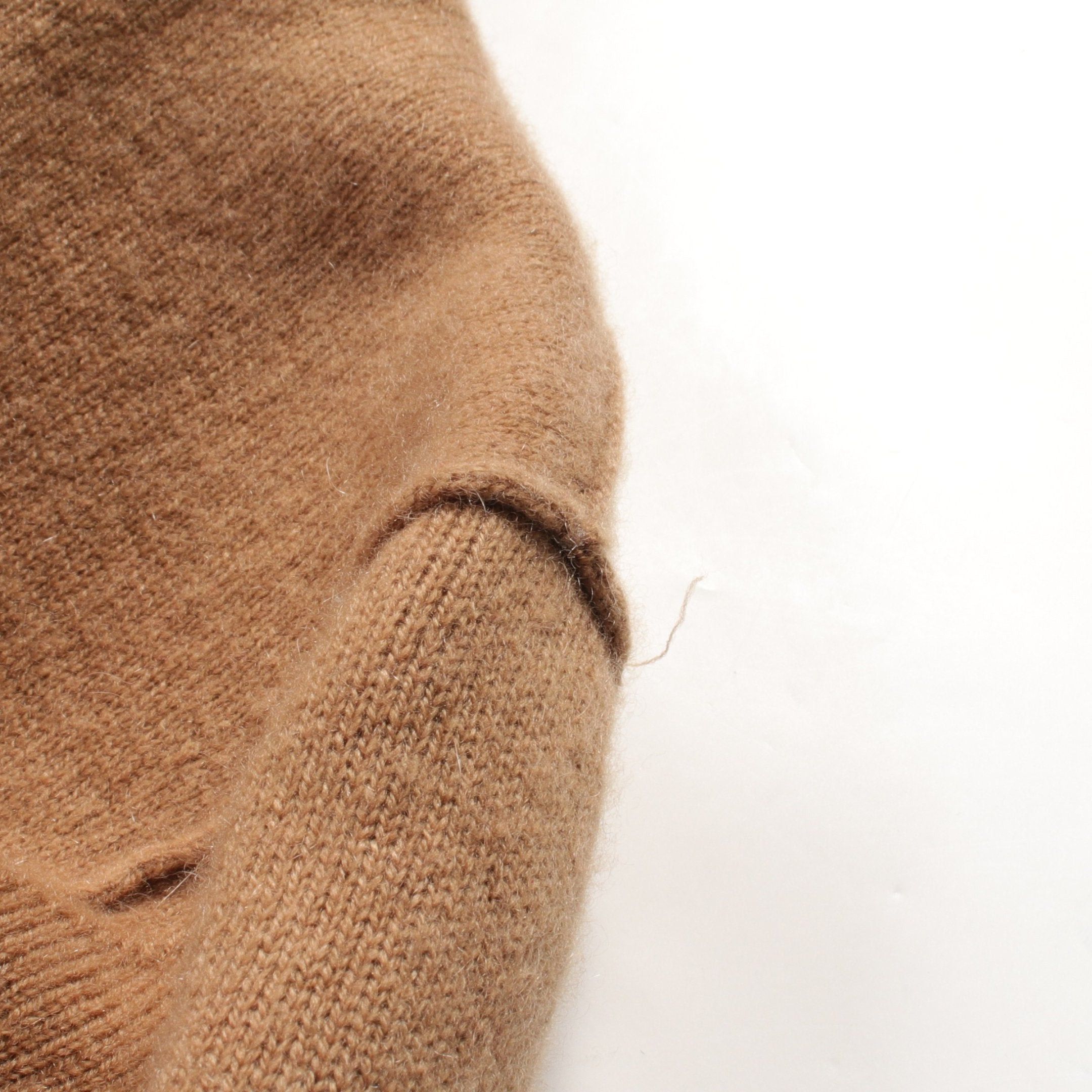 Burberry Burberry Zip Up Hoodie Monogram Logo Cashmere Nylon Light Brown Size ONE SIZE - 6 Thumbnail