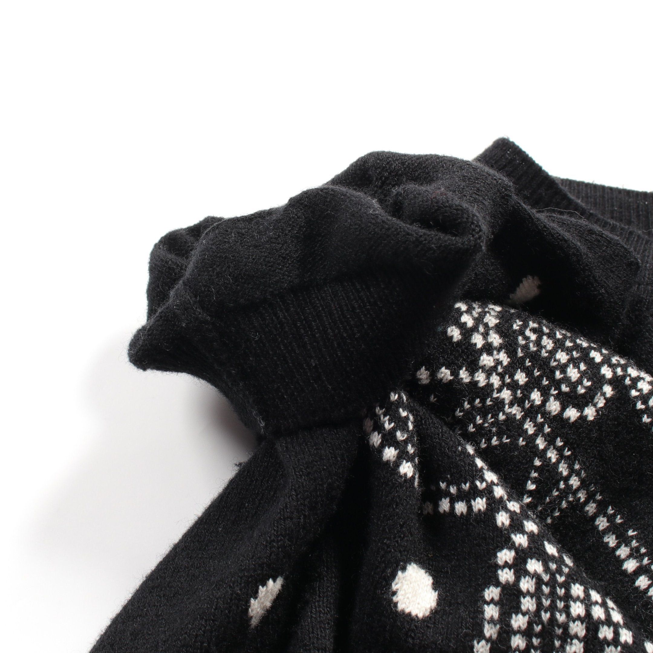 Hermes Hermes Brides De Gala Knit Cashmere Cotton Black Off White 23Ss Size ONE SIZE - 7 Thumbnail