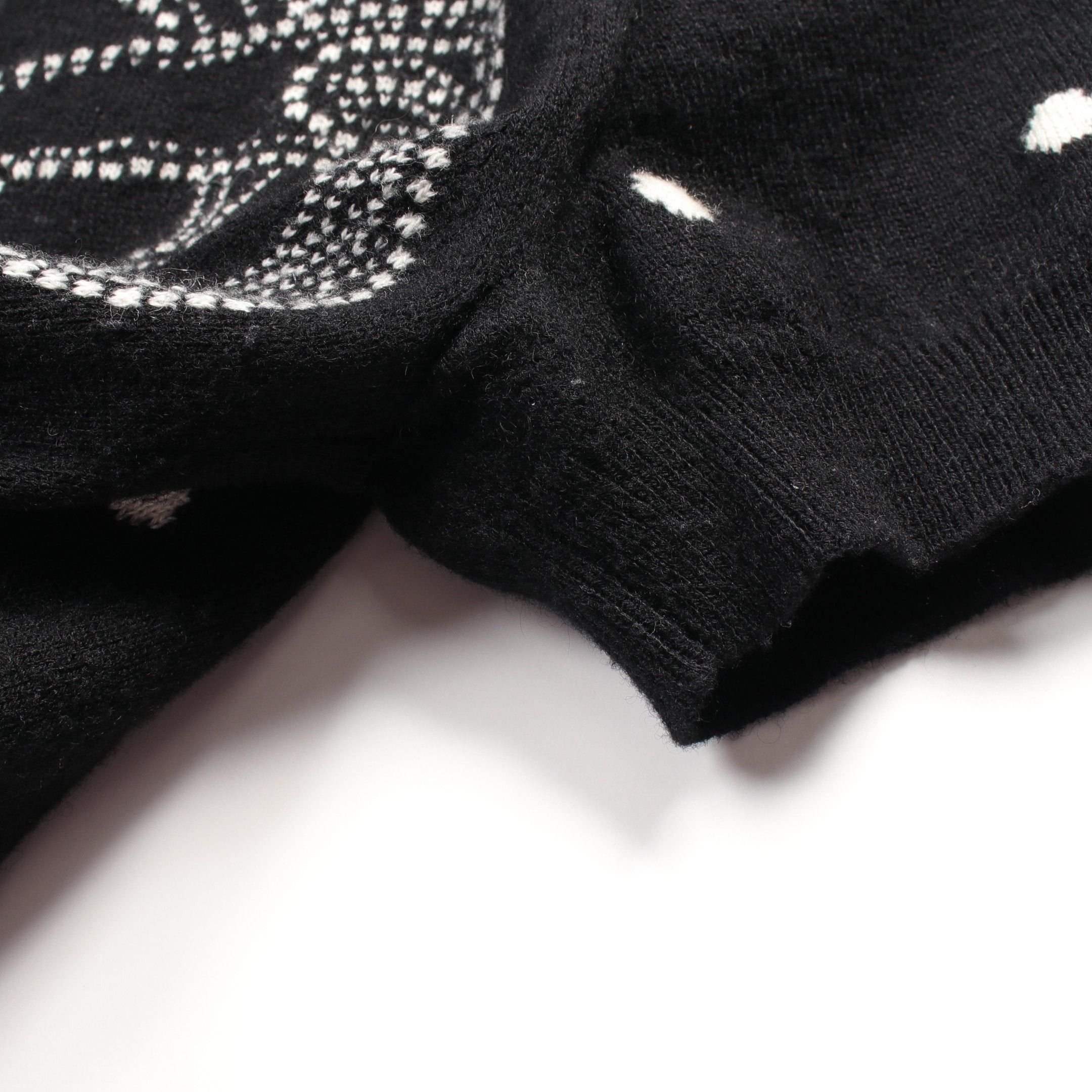 Hermes Hermes Brides De Gala Knit Cashmere Cotton Black Off White 23Ss Size ONE SIZE - 8 Thumbnail