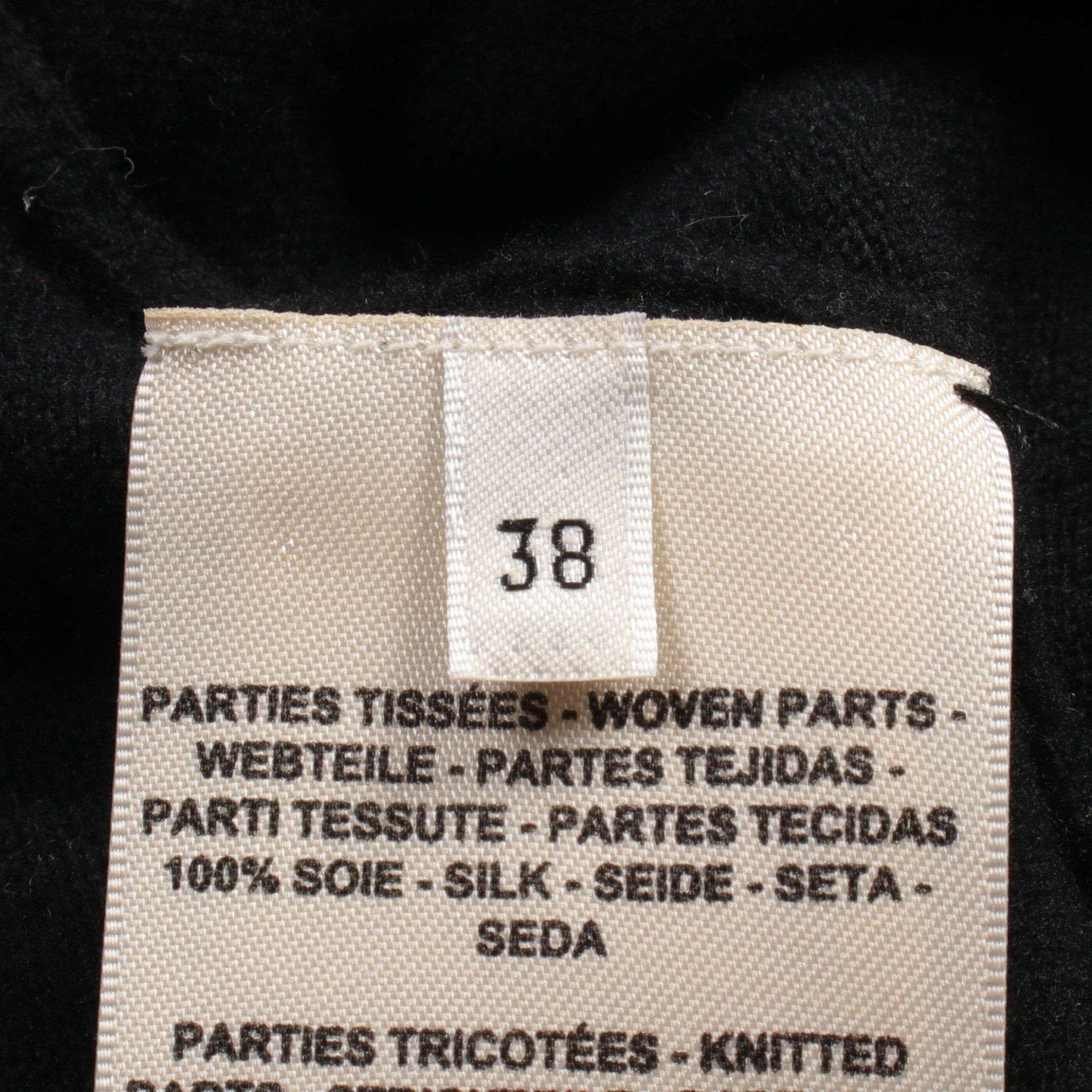 Hermes Hermes One Piece Switching Silk Wool Black White Size ONE SIZE - 7 Thumbnail