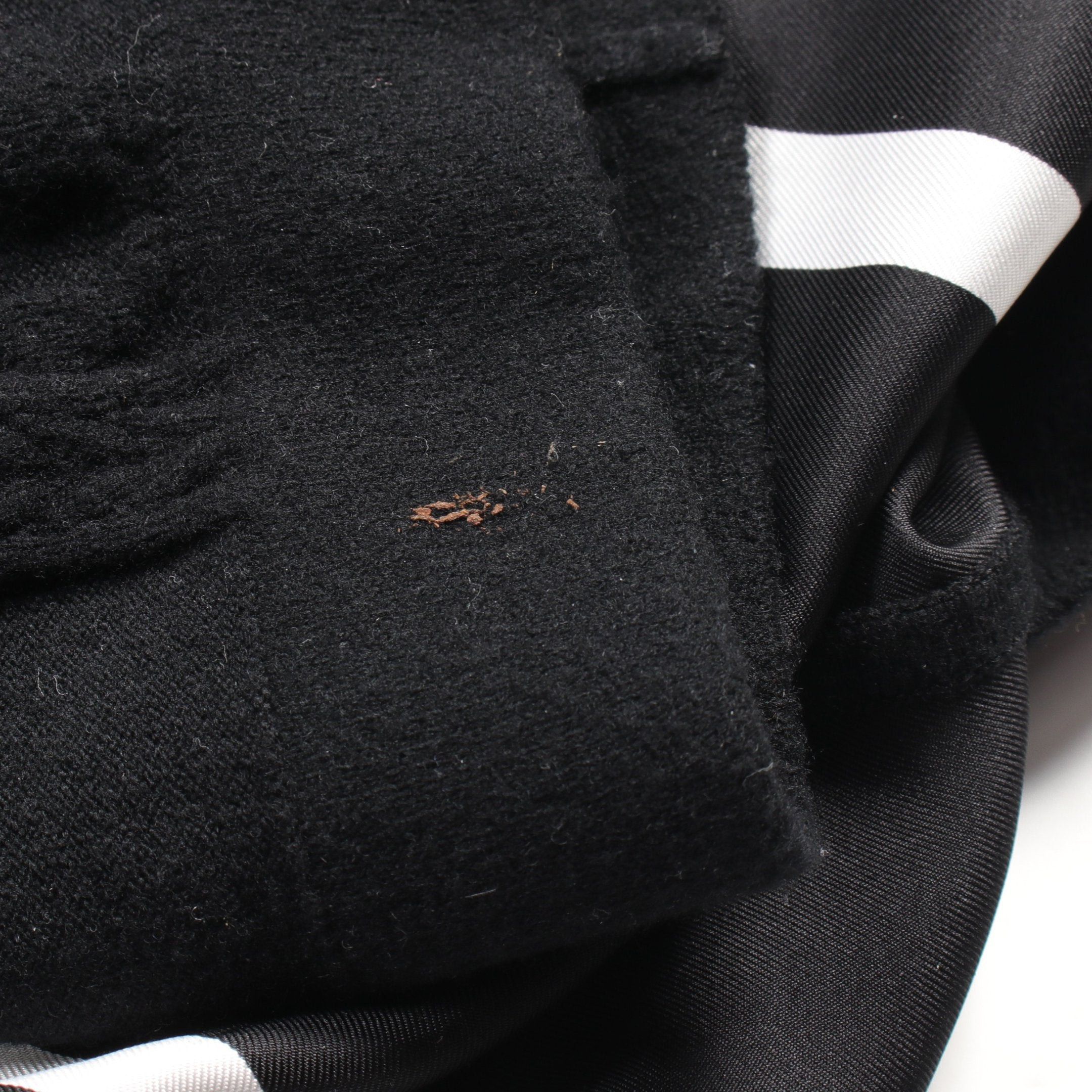 Hermes Hermes One Piece Switching Silk Wool Black White Size ONE SIZE - 8 Thumbnail