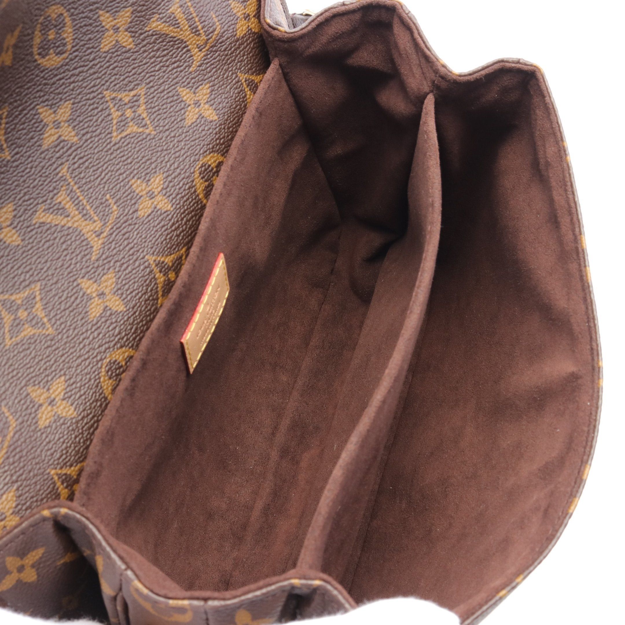 Louis Vuitton Louis Vuitton Pochette Metis Mm Monogram Handbag Leather Brown Size ONE SIZE - 3 Thumbnail
