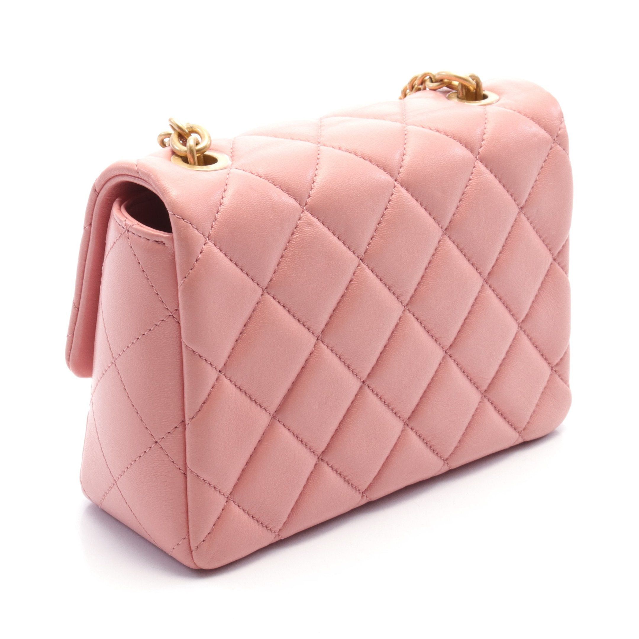 Chanel Chanel Mini Matelasse 20 Chain Shoulder Bag Leather Pink Gold Hardware Size ONE SIZE - 2 Thumbnail