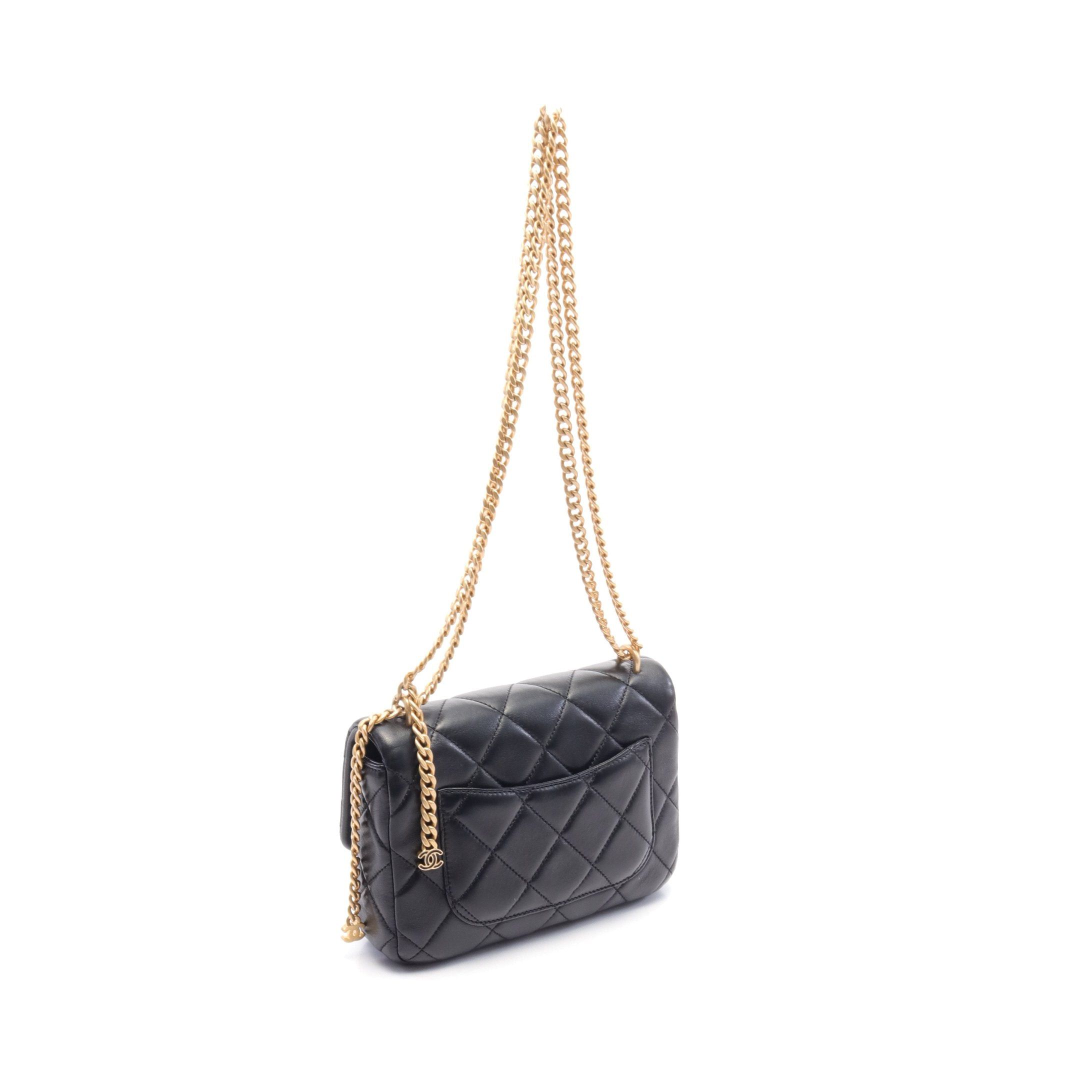Chanel Chanel Matelasse Chain Shoulder Bag Leather Black Gold Hardware Size ONE SIZE - 2 Thumbnail