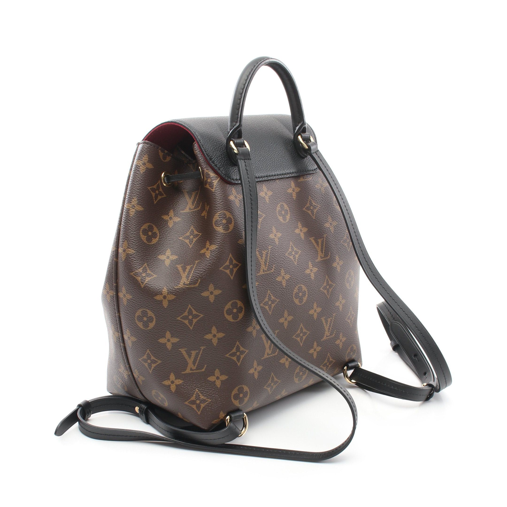 Louis Vuitton Louis Vuitton Montsouris Nm Pm Monogram Backpack Rucksack Leather Brown Black Size ONE SIZE - 2 Thumbnail