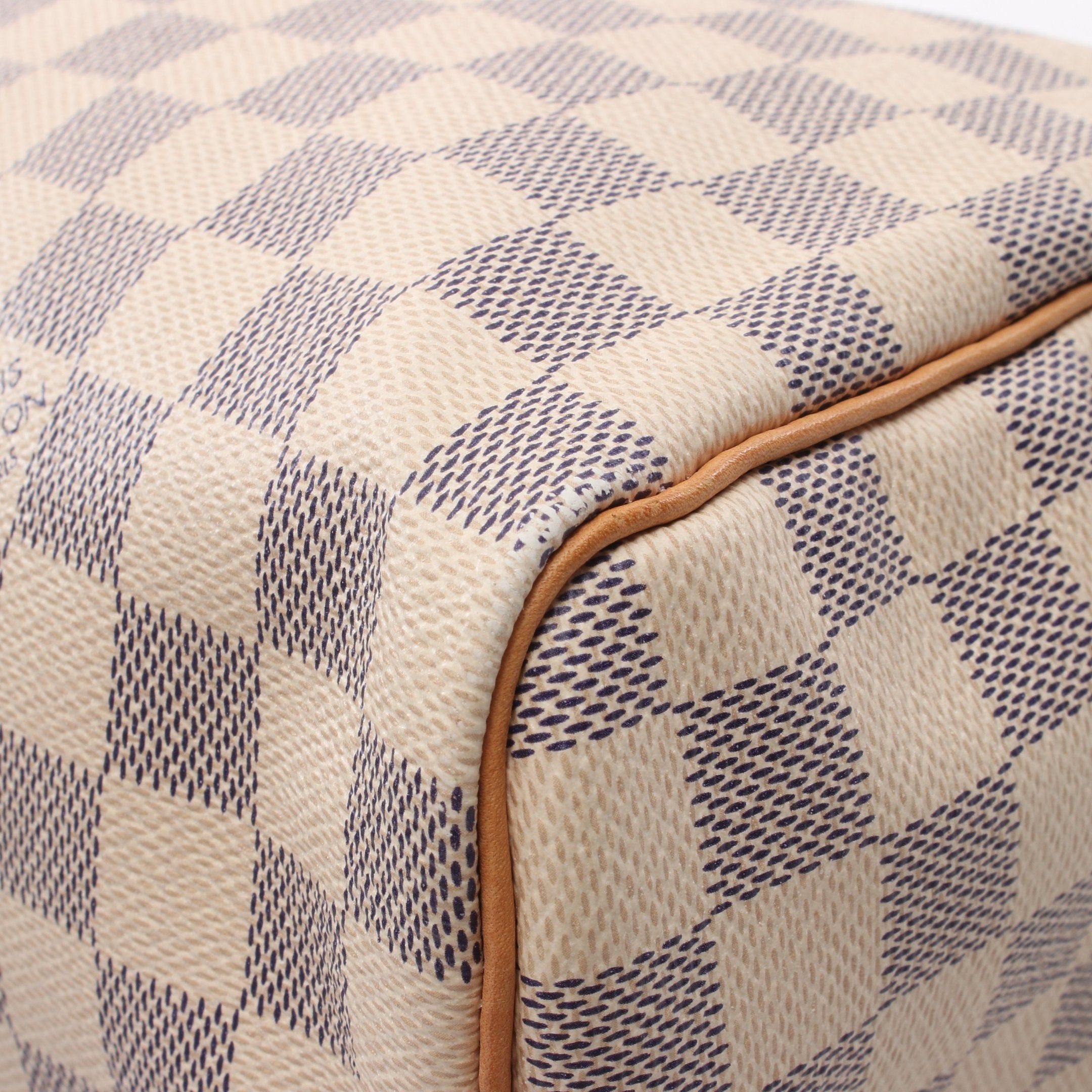 Louis Vuitton Louis Vuitton Speedy 30 Damier Azur Handbag Leather White Size ONE SIZE - 9 Thumbnail