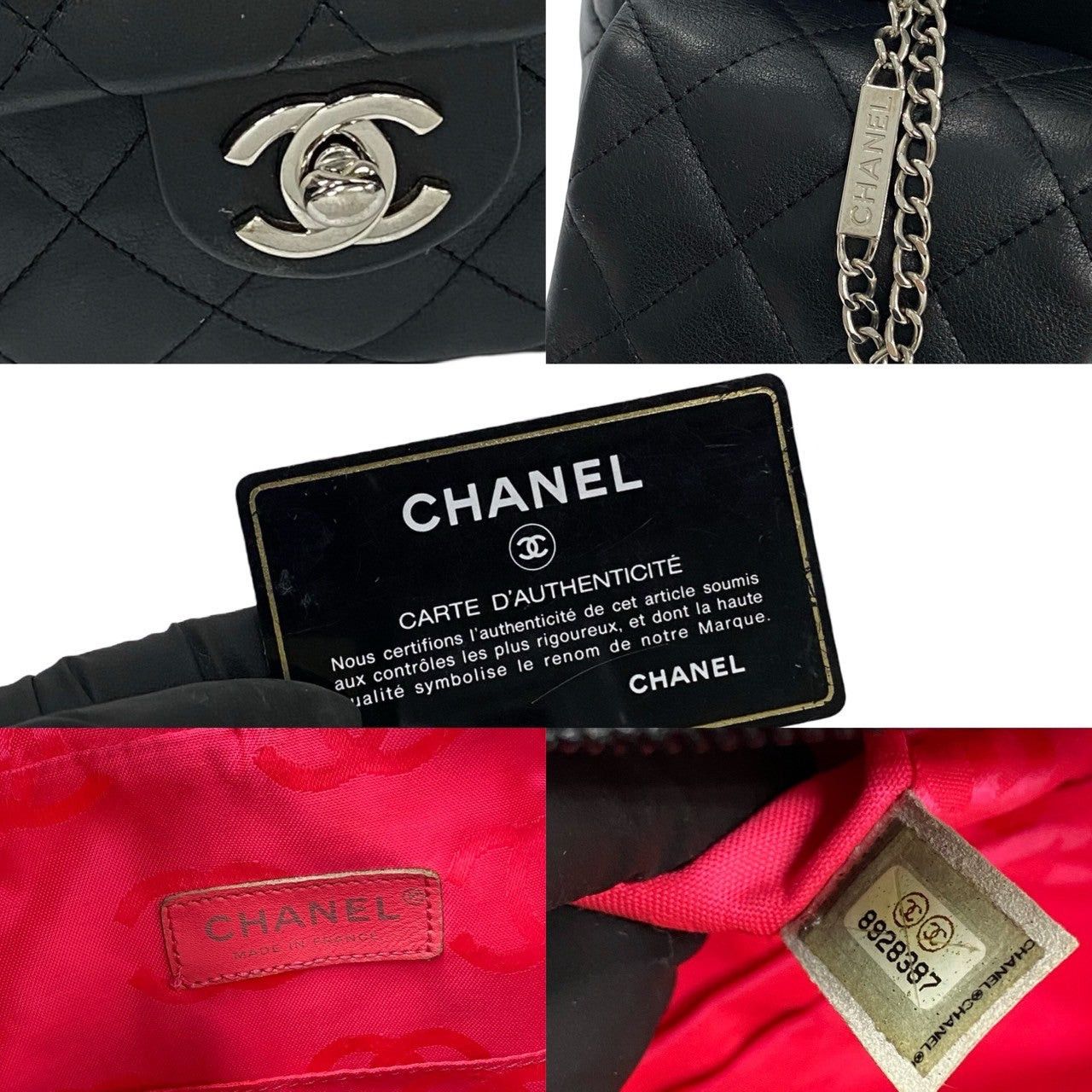 Chanel Chanel Handbag Black Leather Size ONE SIZE - 3 Thumbnail