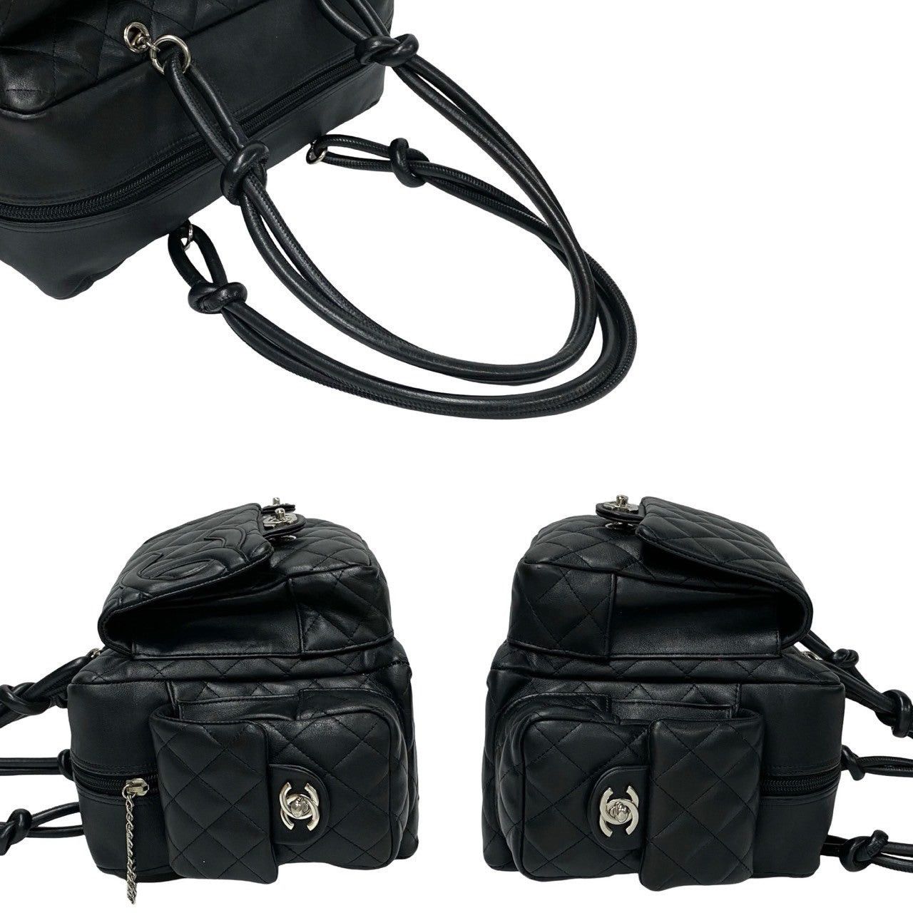 Chanel Chanel Handbag Black Leather Size ONE SIZE - 5 Thumbnail