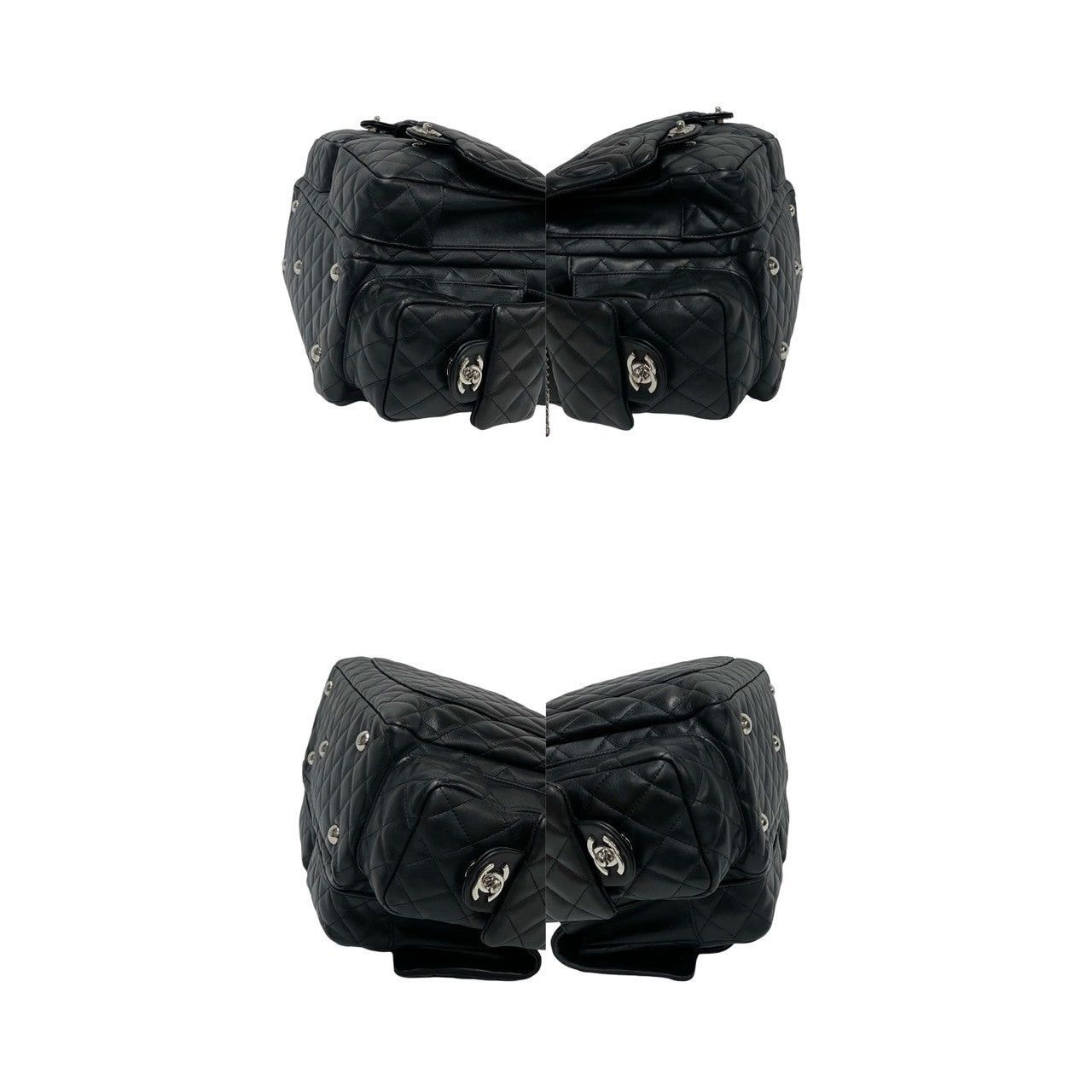 Chanel Chanel Handbag Black Leather Size ONE SIZE - 7 Thumbnail
