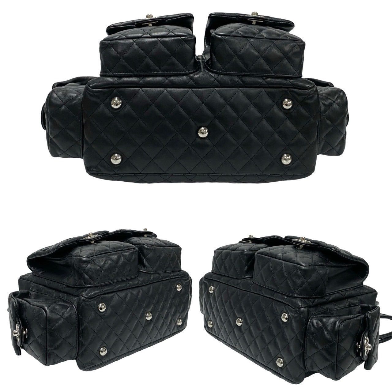 Chanel Chanel Handbag Black Leather Size ONE SIZE - 6 Thumbnail