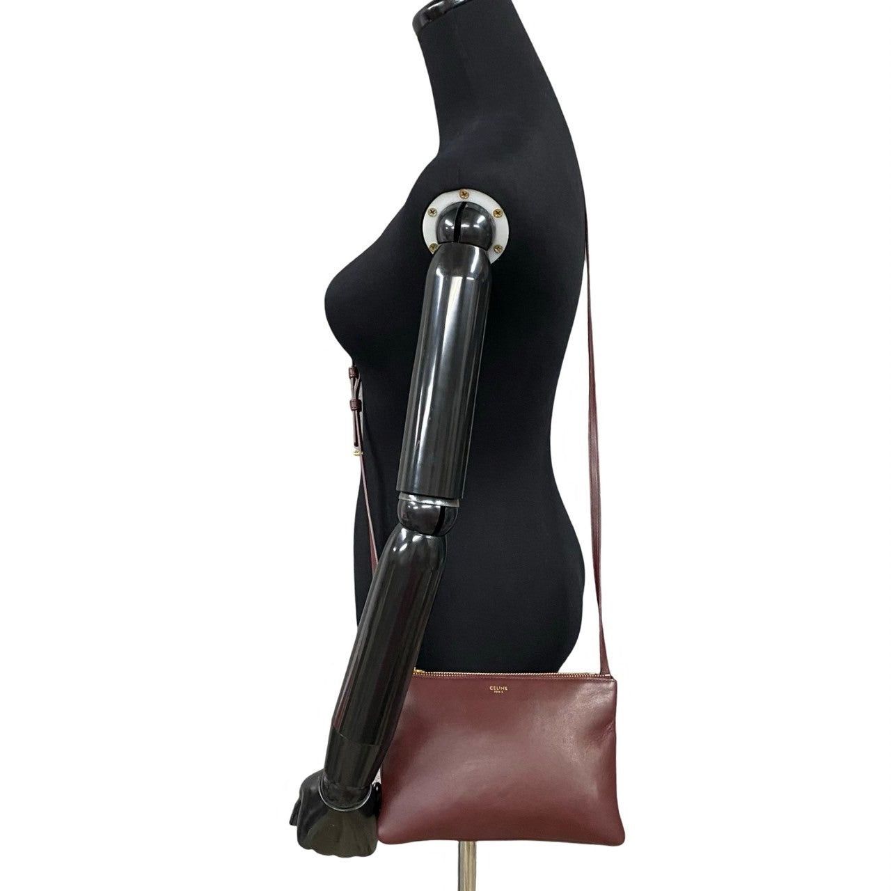 Celine Celine Shoulder Bag Wine Leather Size ONE SIZE - 2 Thumbnail