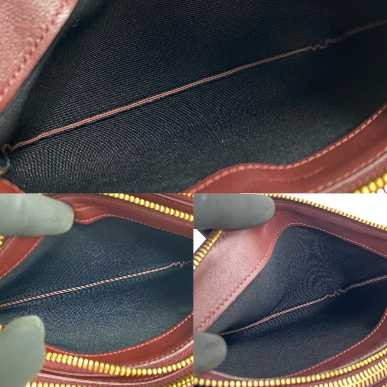 Celine Celine Shoulder Bag Wine Leather Size ONE SIZE - 8 Thumbnail