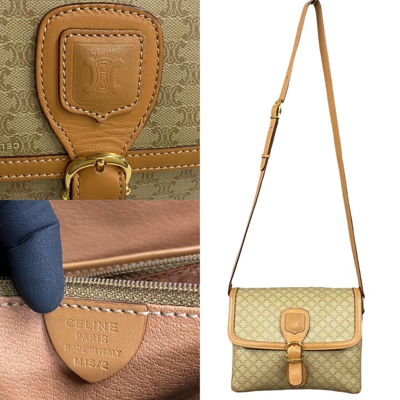 Celine Celine Shoulder Bag Neutrals Leather Size ONE SIZE - 3 Thumbnail