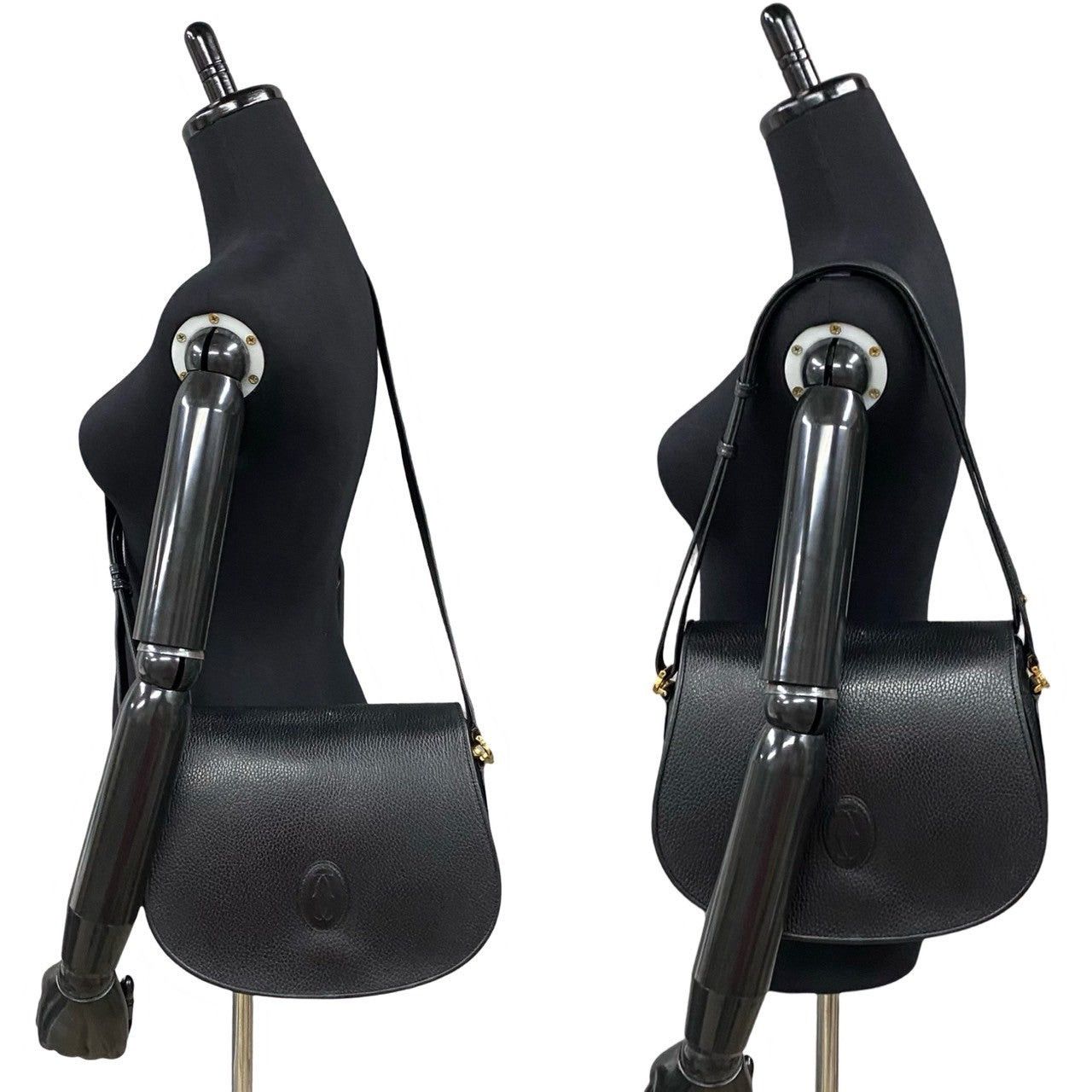Cartier Cartier Shoulder Bag Black Leather Size ONE SIZE - 2 Thumbnail