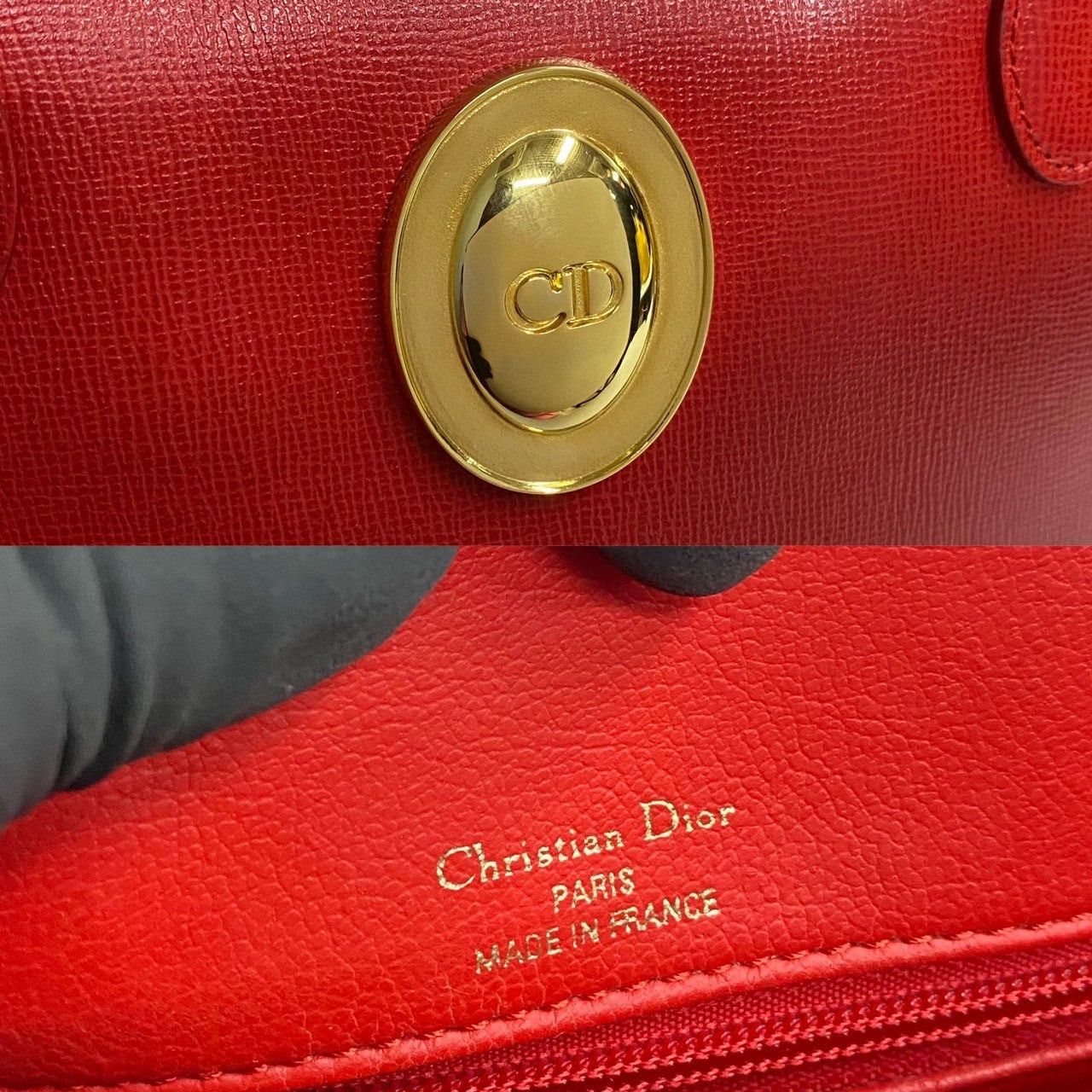 Dior Dior Shoulder Bag Red Leather Size ONE SIZE - 3 Thumbnail