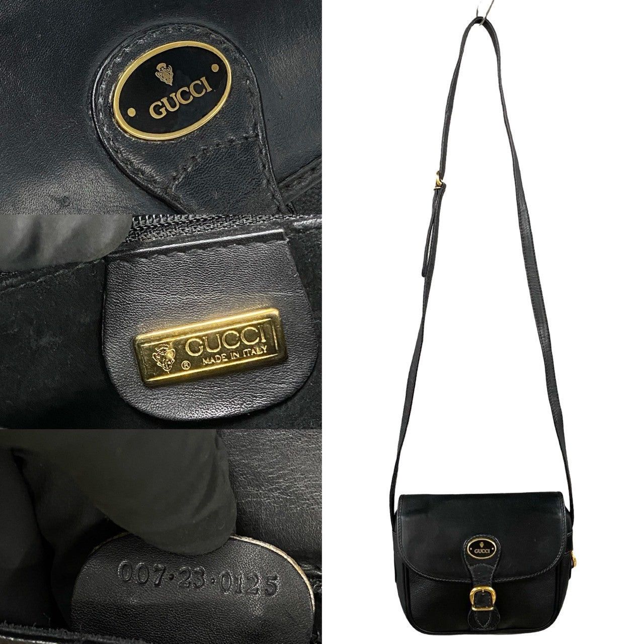 Gucci Gucci Shoulder Bag Black Leather Size ONE SIZE - 3 Thumbnail