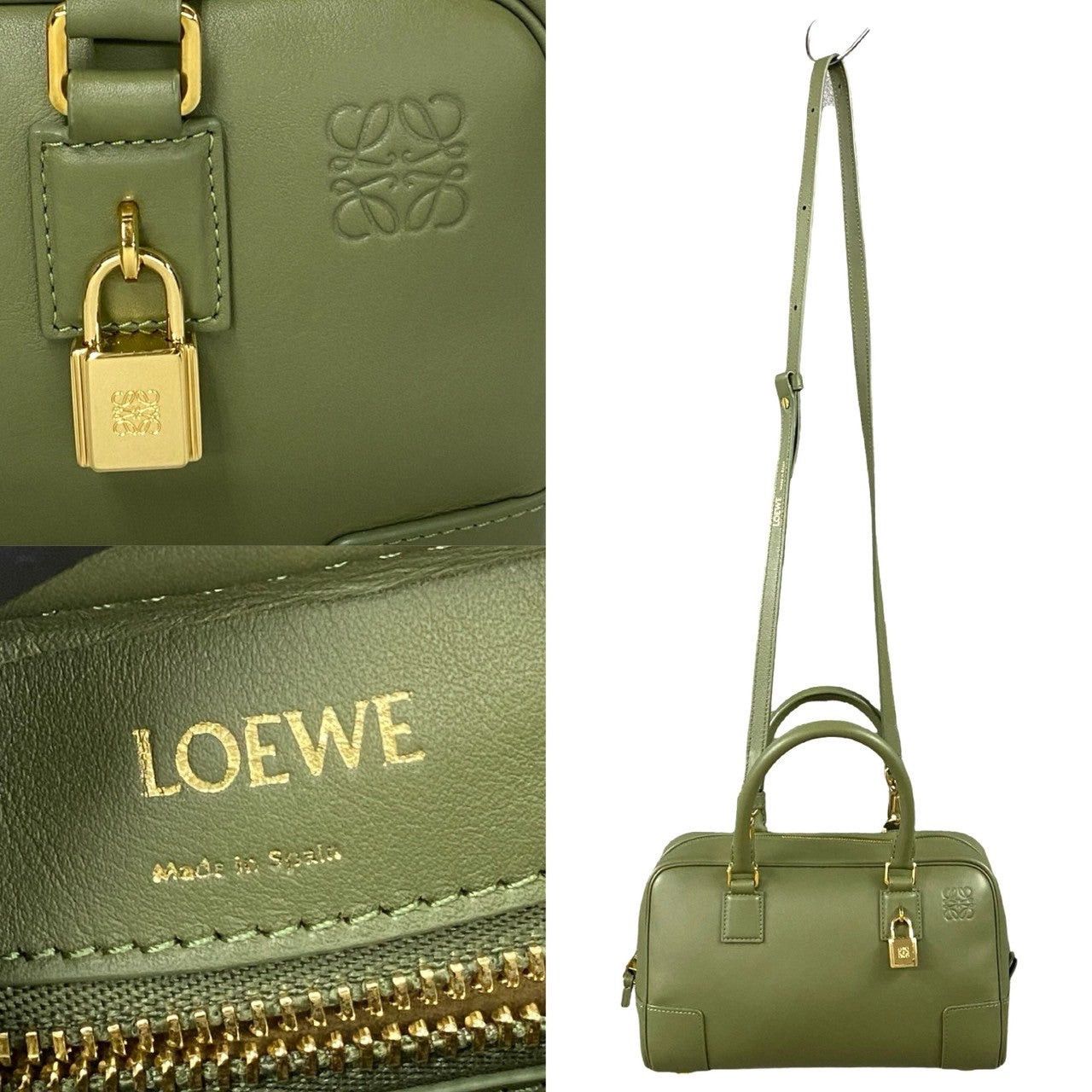 Loewe Loewe Handbag Green Leather Size ONE SIZE - 3 Thumbnail