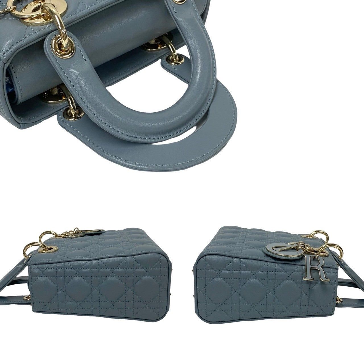 Dior Dior Shoulder Bag Blue Leather Size ONE SIZE - 5 Thumbnail