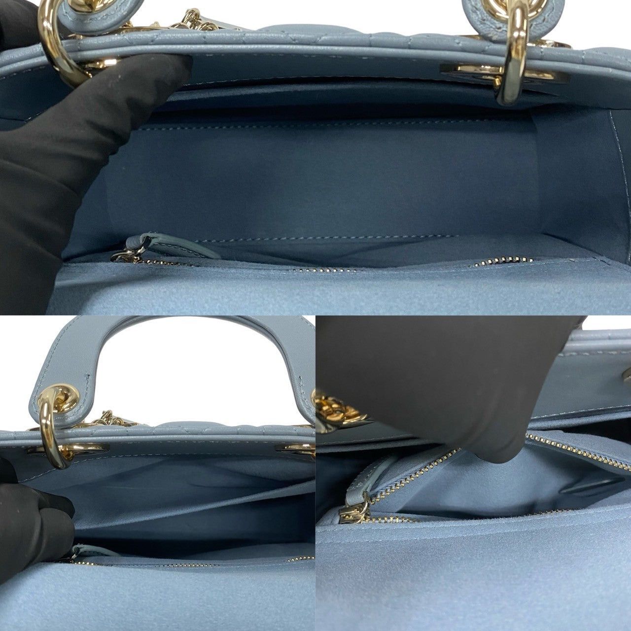 Dior Dior Shoulder Bag Blue Leather Size ONE SIZE - 8 Thumbnail