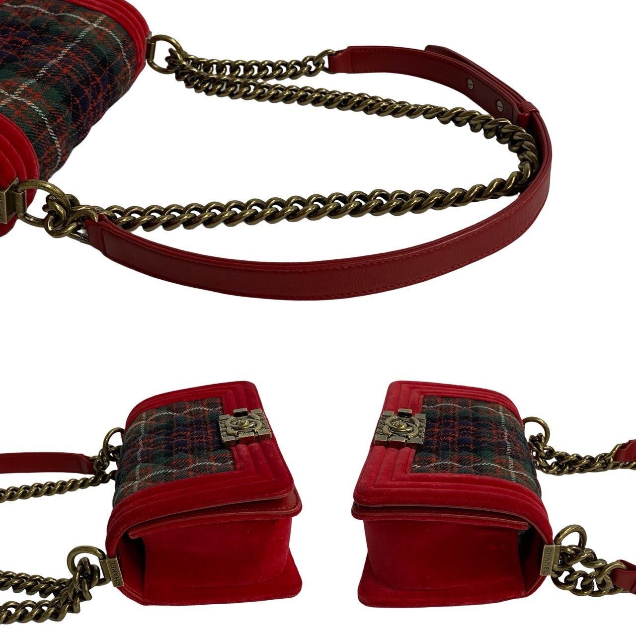 Chanel Chanel Shoulder Bag Red Leather Size ONE SIZE - 5 Thumbnail