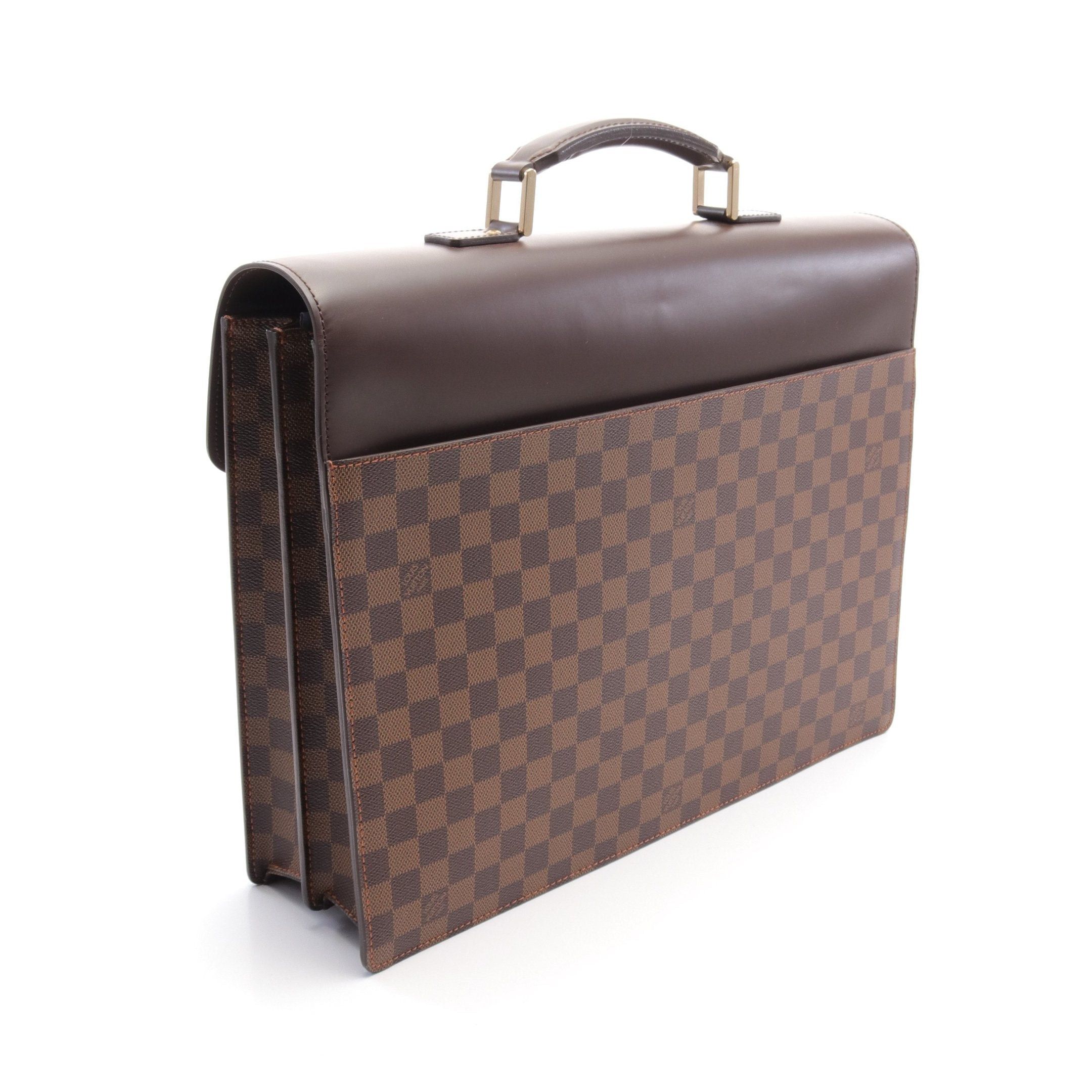 Louis Vuitton Louis Vuitton Altona Gm Damier Ebene Briefcase Business Bag Leather Brown Size ONE SIZE - 2 Thumbnail