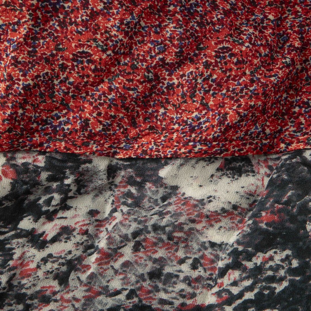 Isabel Marant Isabel Marant Étoile Abstract Print Short Sleeve Dress Size XS / US 0-2 / IT 36-38 - 4 Thumbnail