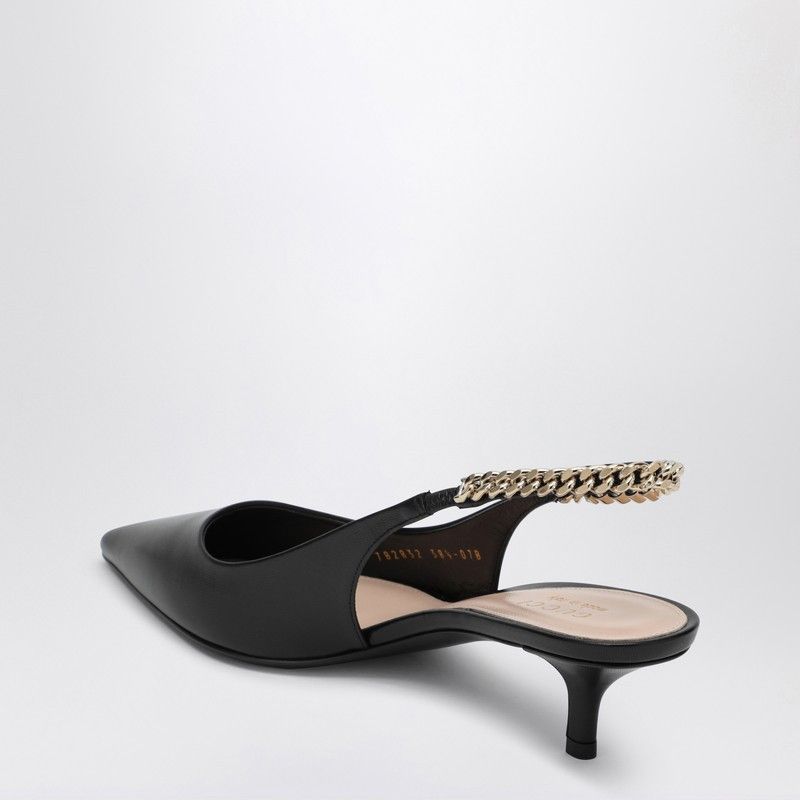 Gucci Gucci Signorina Pumps In Black Leather Size US 8.5 / IT 38.5 - 2 Thumbnail