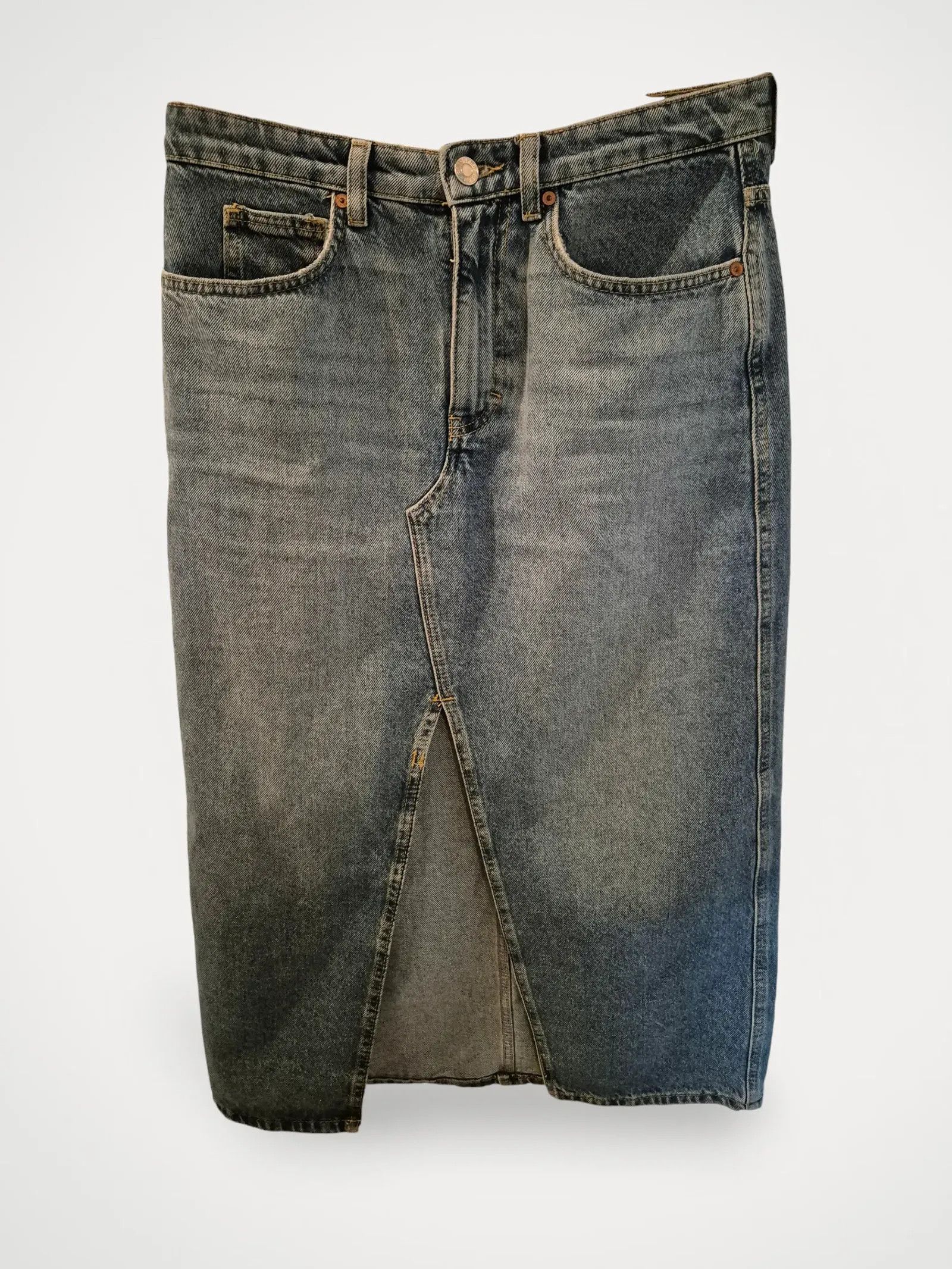 Mango Mango Denim mini skirt Skirt Size 28" / US 6 / IT 42 - 2 Thumbnail