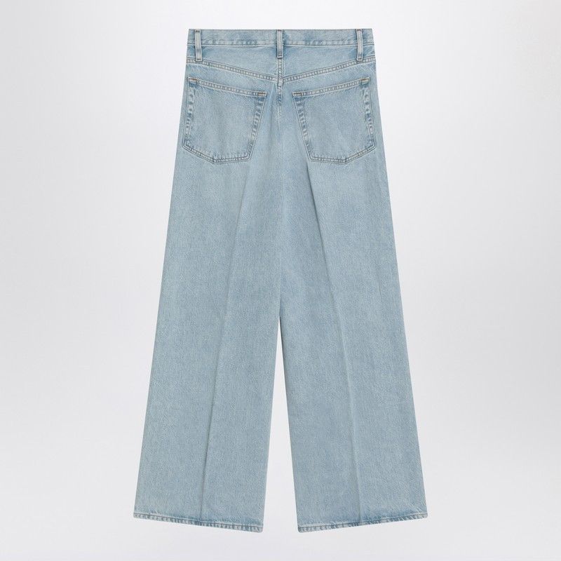 Frame Low Baggy Wide Leg Jeans In Organic Denim