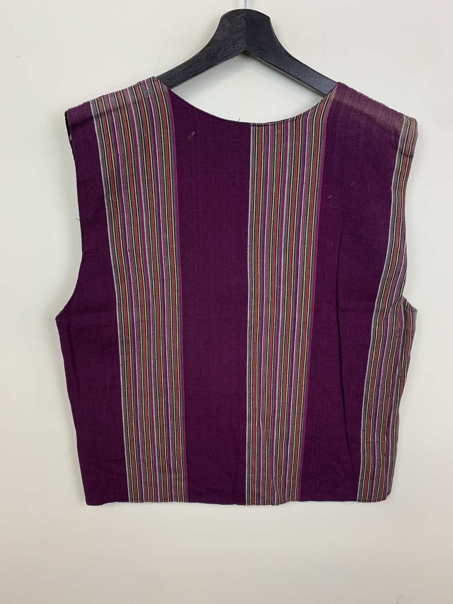 Vintage Vintage 1980s Nepalese Purple Handmade Canvas Vest Size S Size US S / EU 44-46 / 1 - 3 Thumbnail