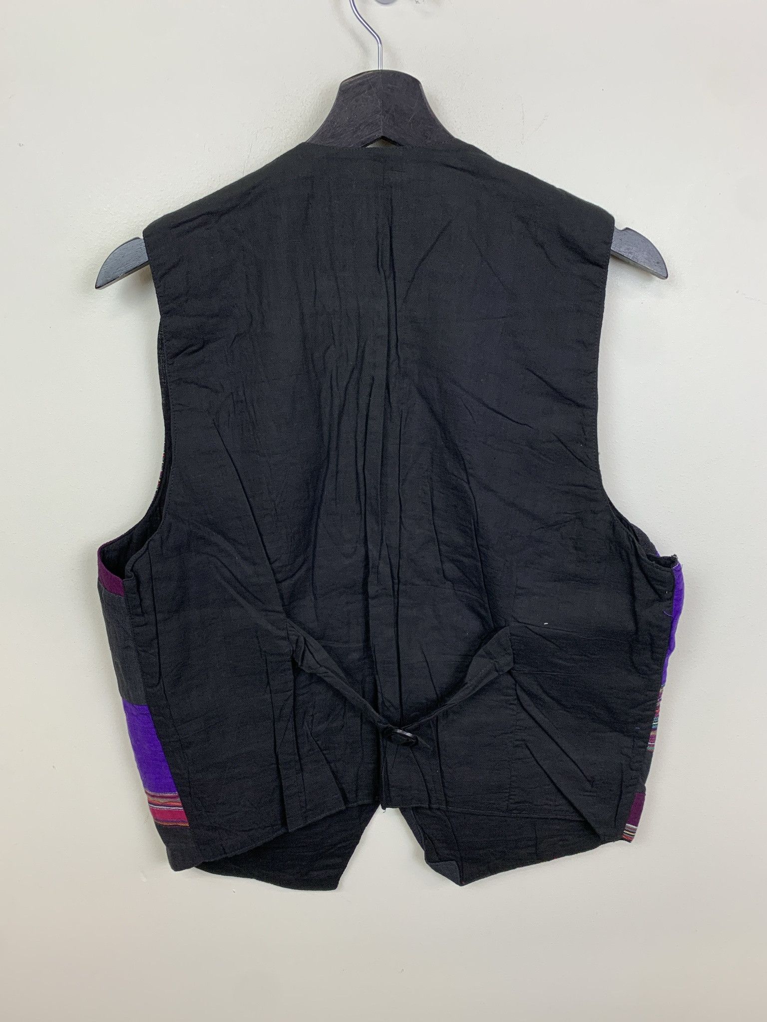 Vintage Vintage 1980s Nepalese Purple Hand Made Patchwork Linen Vest Size L Size US L / EU 52-54 / 3 - 3 Thumbnail