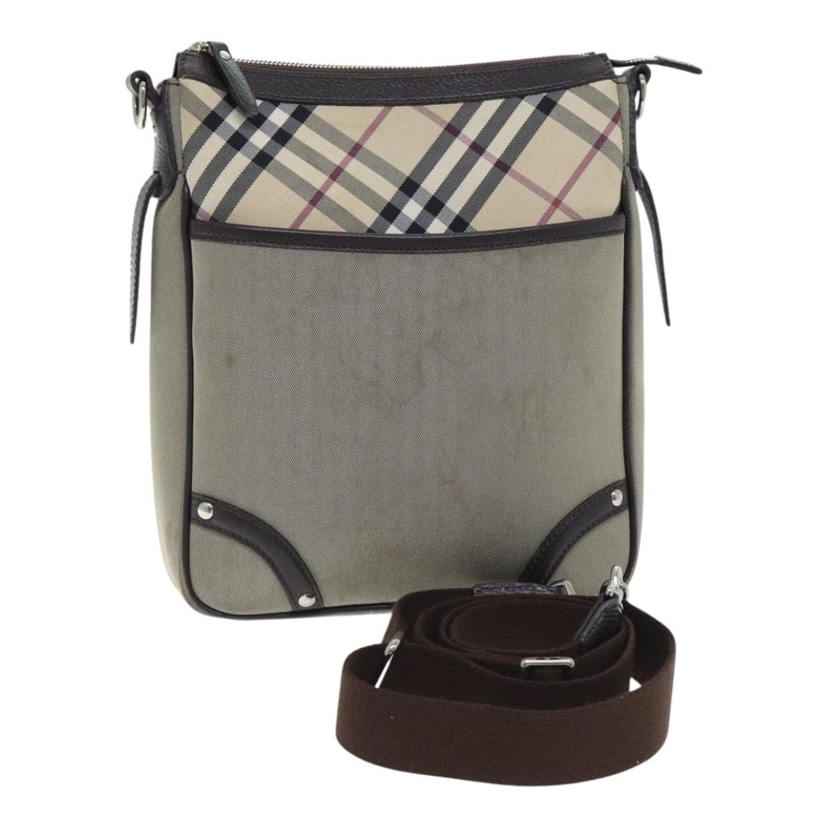 Burberry Nova Check Grey Synthetic Shoulder Bag (Pre-Owned) Size ONE SIZE - 15 Thumbnail