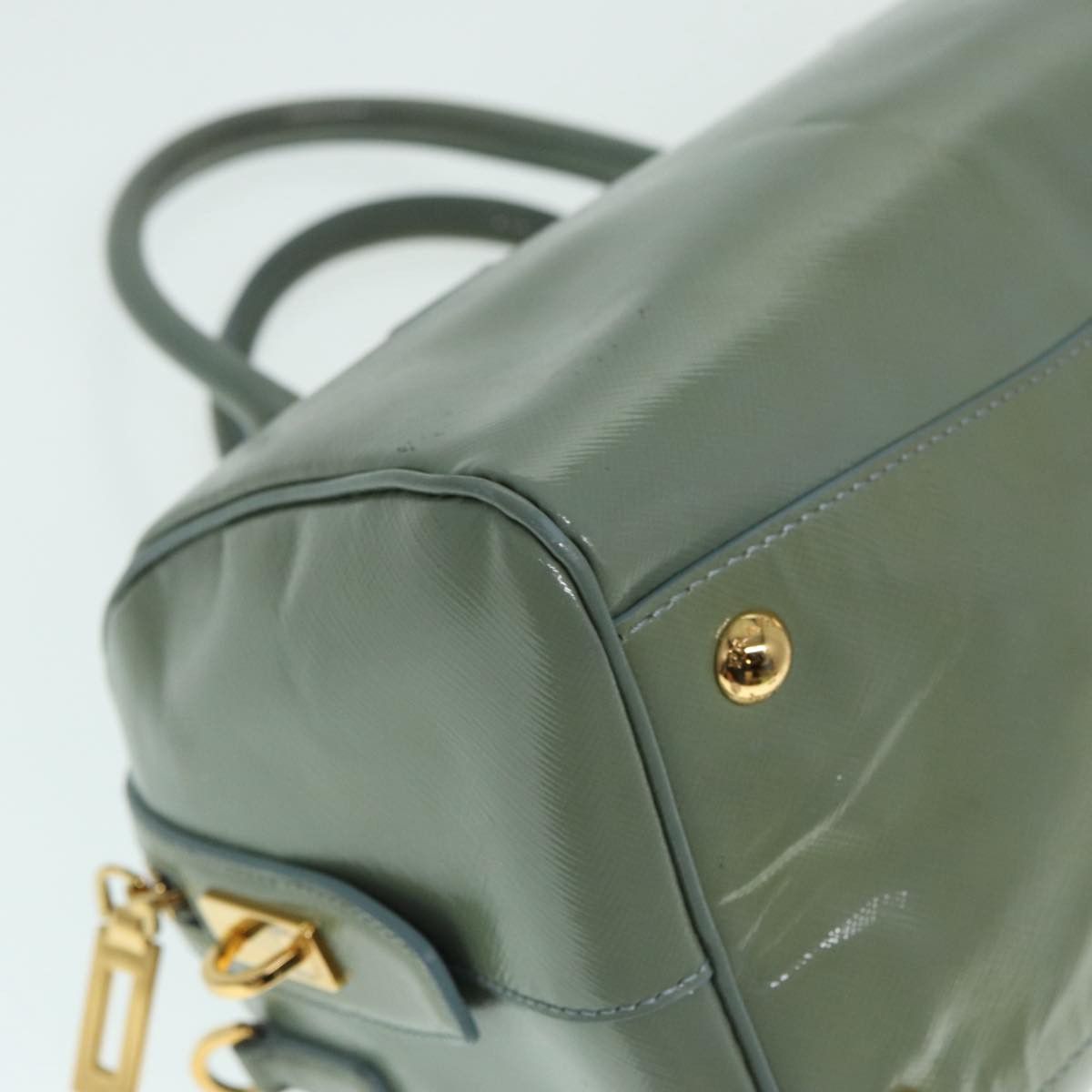 Prada Green Patent Leather Handbag (Pre-Owned) Size ONE SIZE - 7 Thumbnail